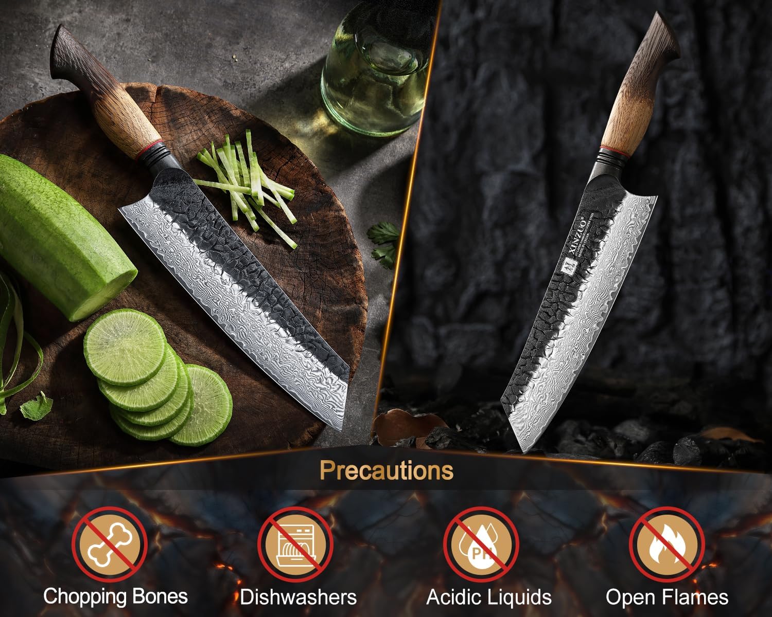 Xinzuo Coltello da Cuoco Kiritsuke 21.1cm - immagine 9