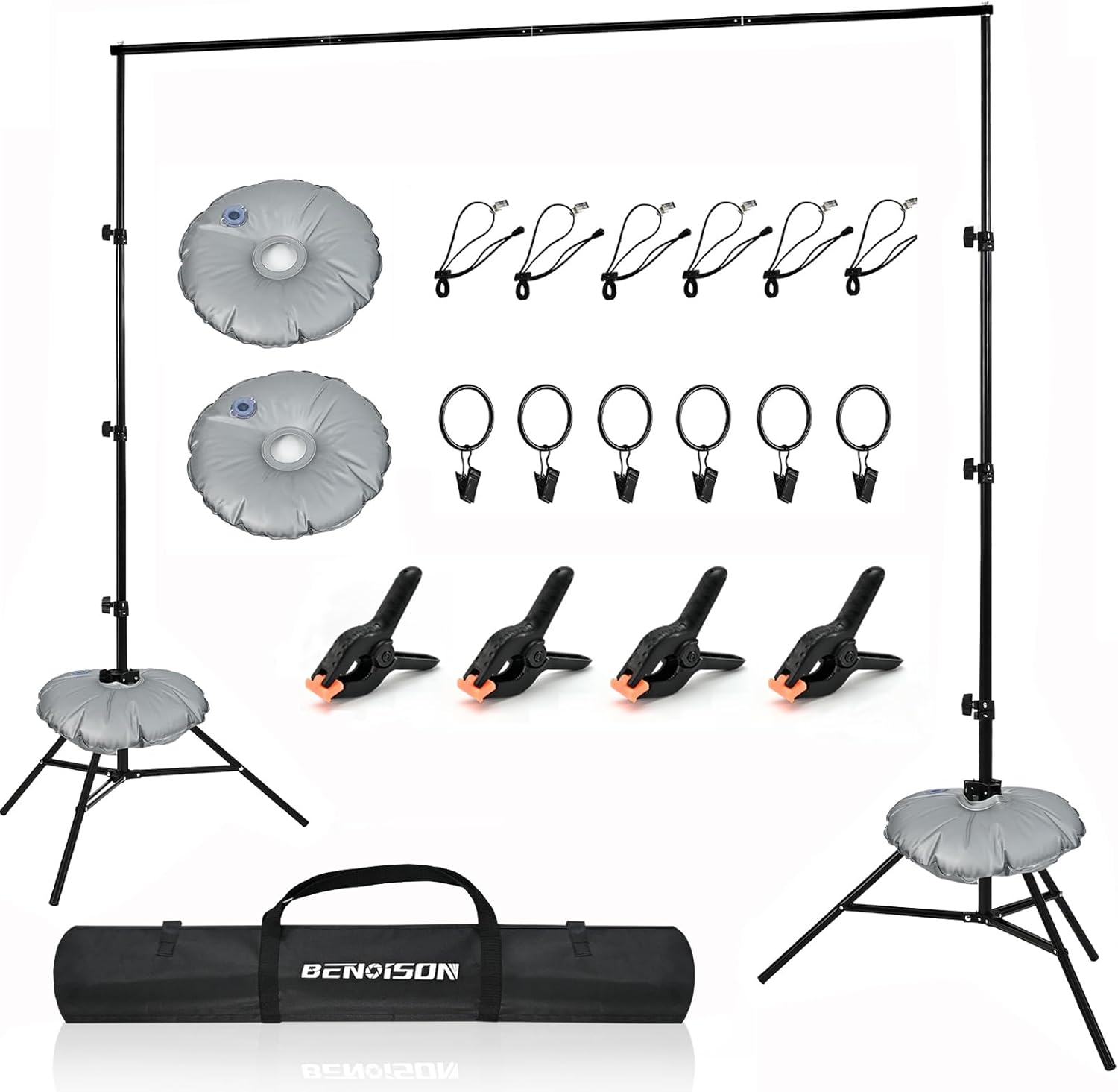 BENOISON Supporti per Sfondi 2,6x3m, Nero - immagine 1