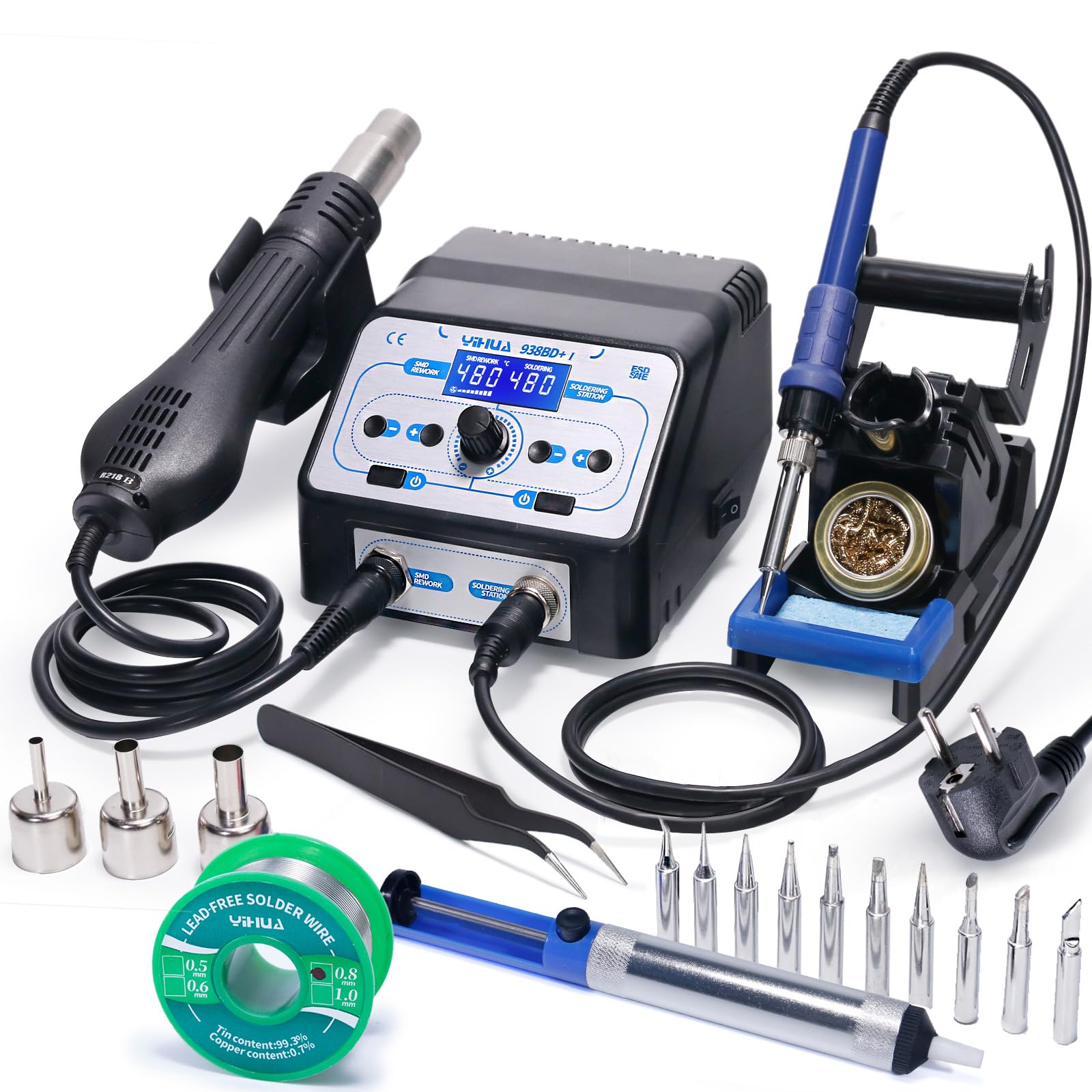 Yihua 938BD+ I Stazione Saldante Dissaldante SMD 2 in 1