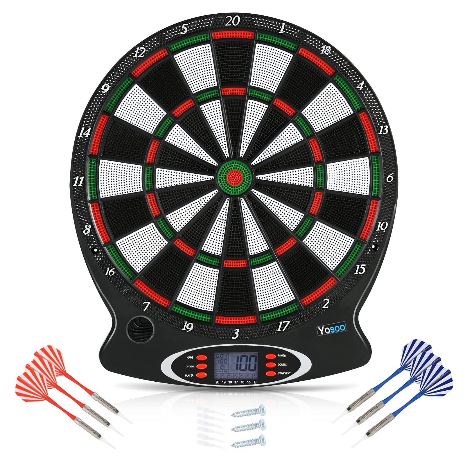 Freccette, Freccette elettroniche, freccette elettroniche elettroniche Freccette elettroniche con punta morbida con display LCD del punteggio e 6 freccette 31,5 * 43 cm