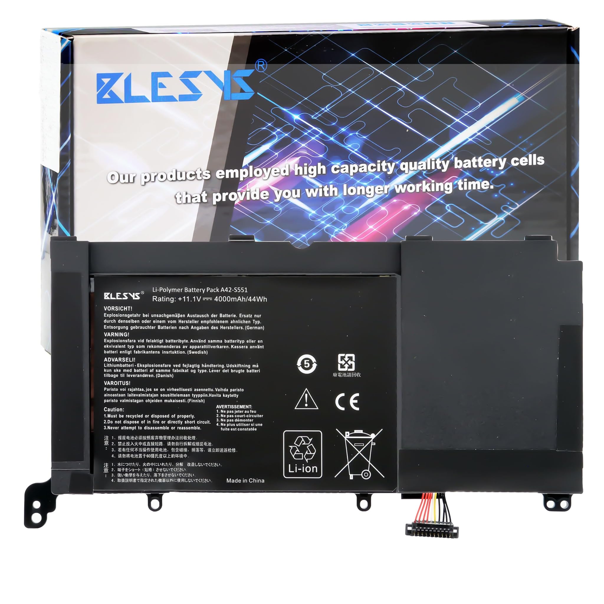 Blesys B31N1336 Batteria per ASUS A551L K551L S551L