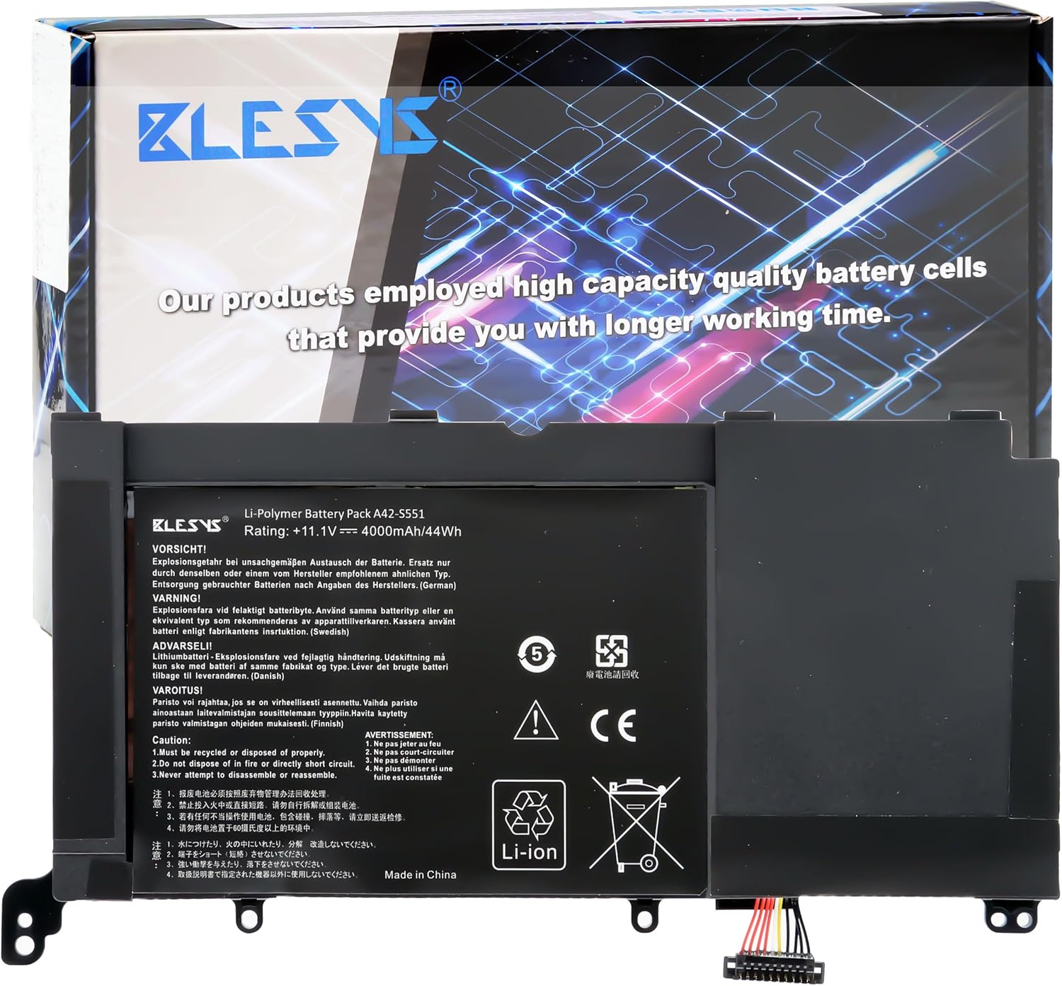 Blesys B31N1336 Batteria per ASUS A551L K551L S551L - immagine 1