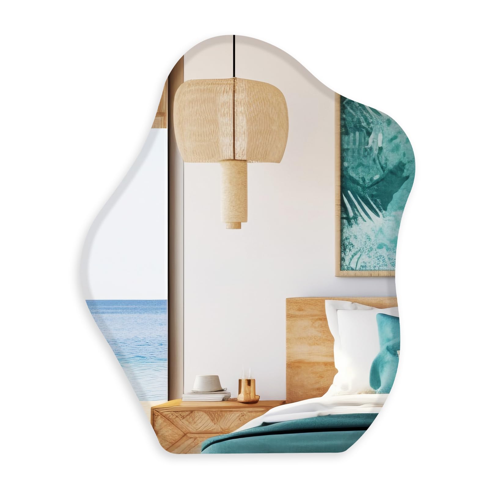 Muzilife Grande Specchio da Parete Asimmetrico 45x56 cm