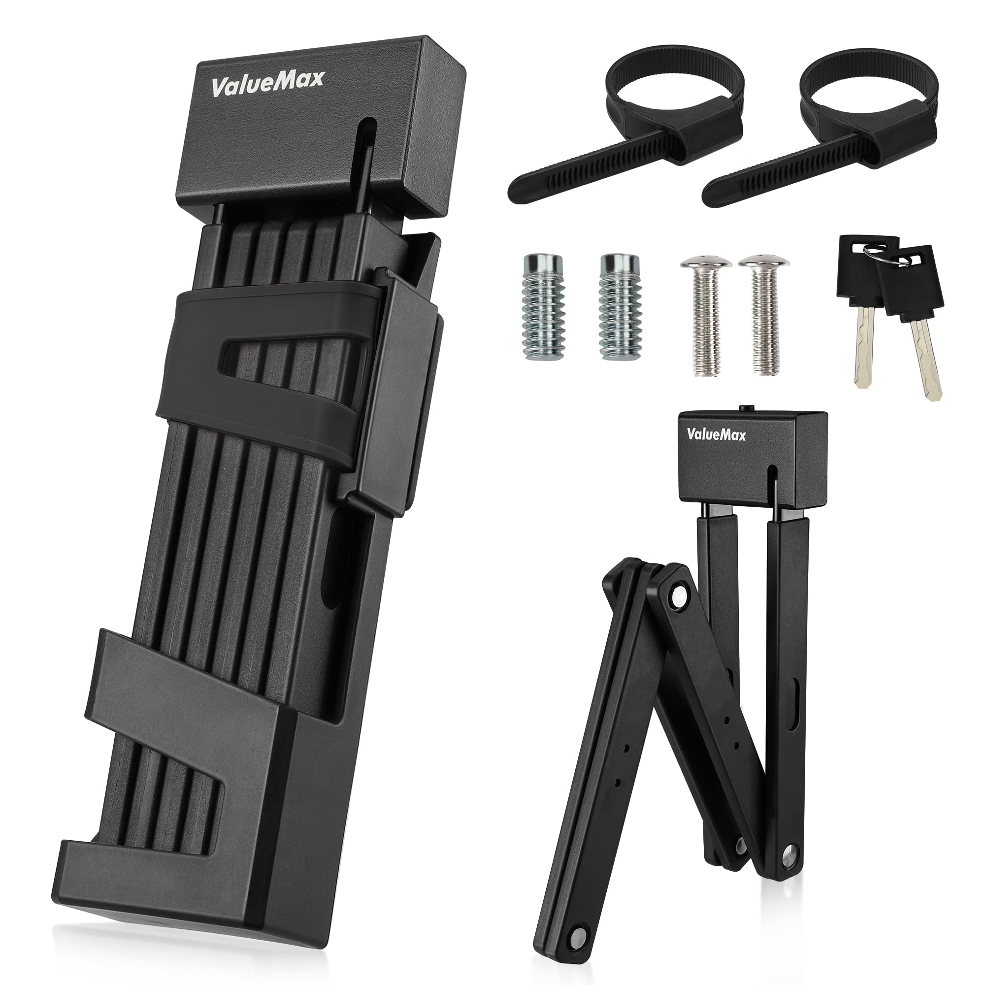 Valuemax Lucchetto Pieghevole Bici 100cm con 2 Chiavi