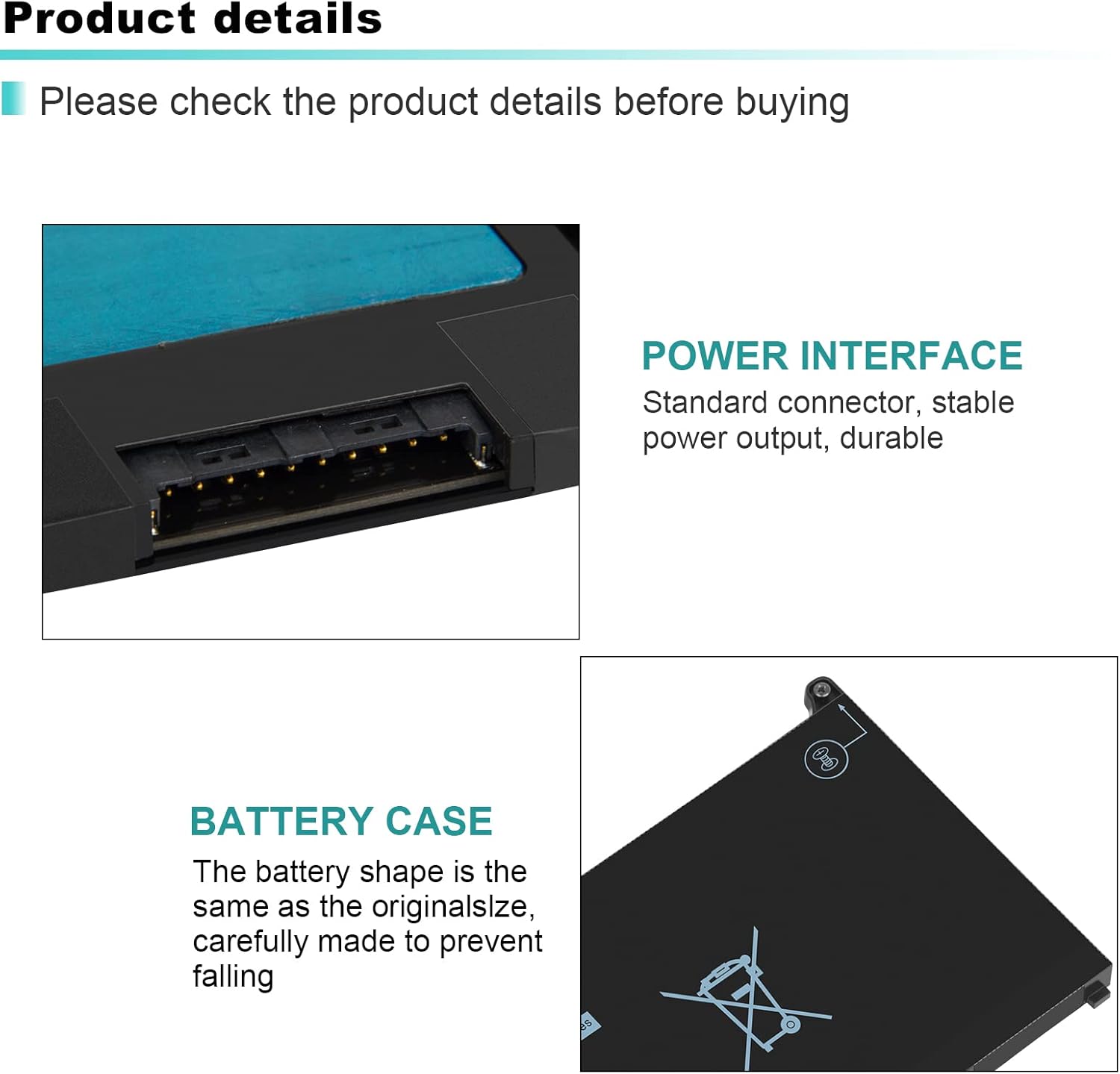 Asuncell Batteria Laptop 60Wh 7.6V MXV9V per Dell Latitude - immagine 5