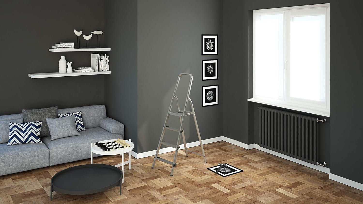 Scala STARK in alluminio e acciaio 4 gradini - immagine 3