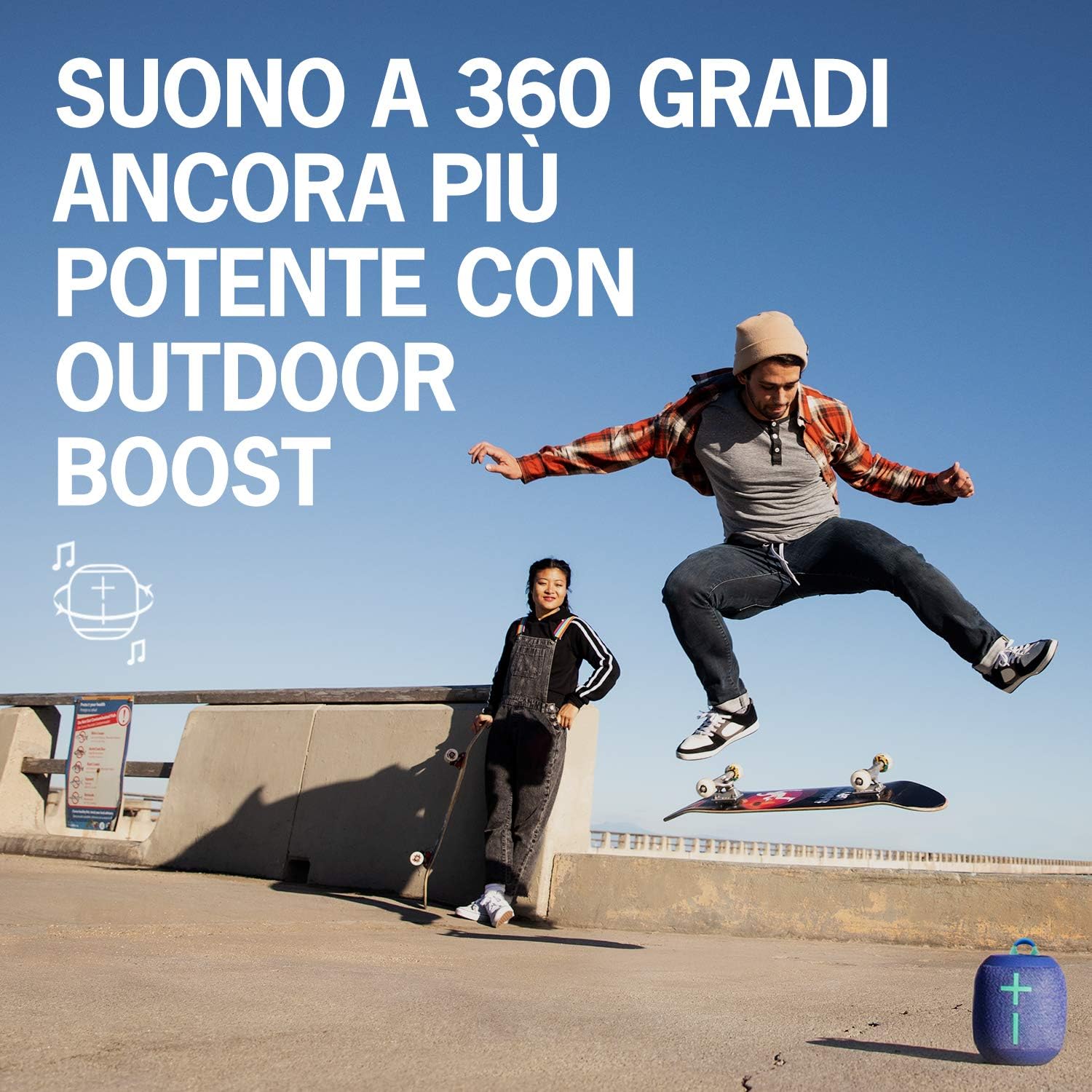 Ultimate Ears Wonderboom 2 - Altoparlante Bluetooth 13h, Blu - immagine 2