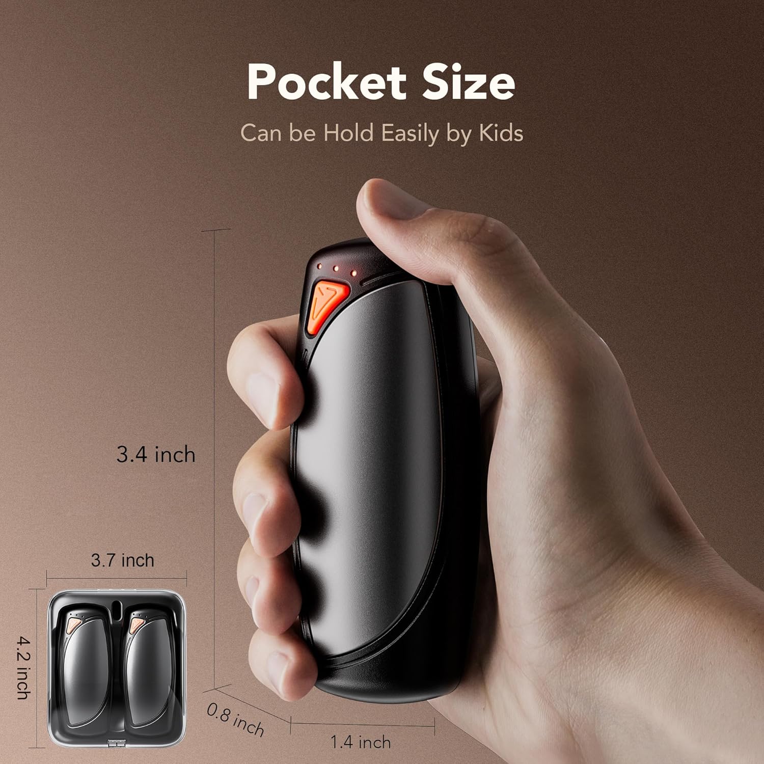 Scaldamani Ricaricabile 14000 mAh - 2 Pezzi - immagine 6