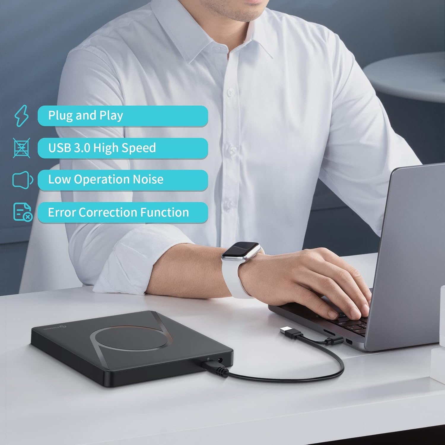 Phixero Masterizzatore Blu-ray 3D Portatile USB 3.0 - immagine 5