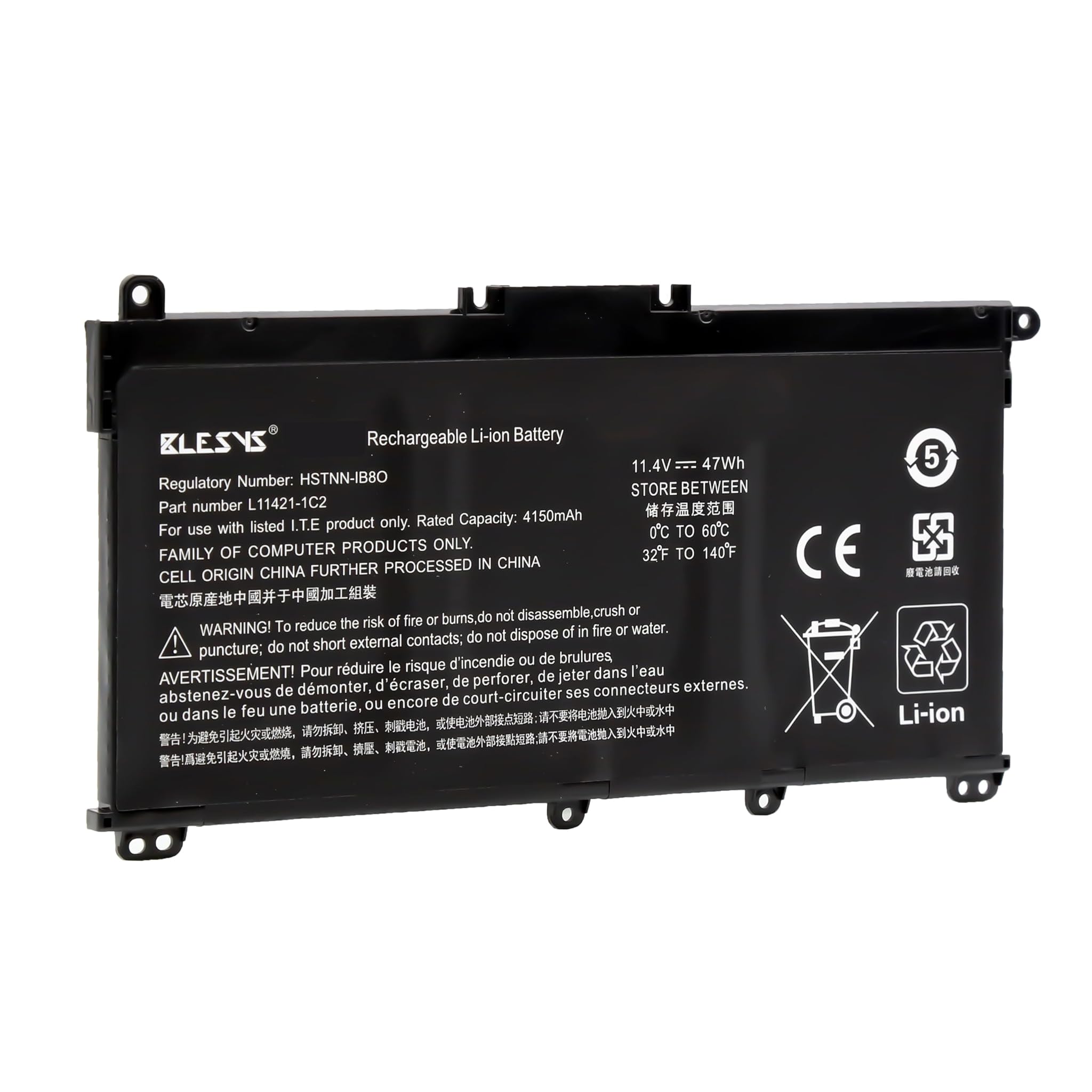 Blesys Batteria per HP Laptop 14-dk0xxx Series