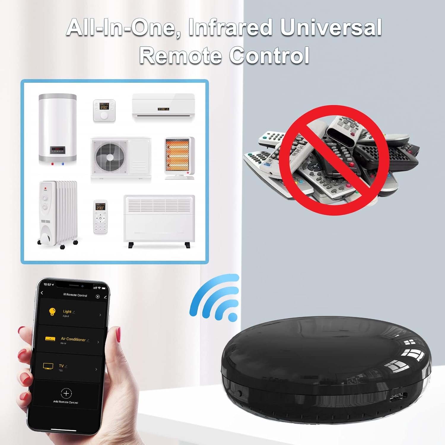 Antela WLAN Alexa IR Telecomando Universale Smart Home - immagine 2