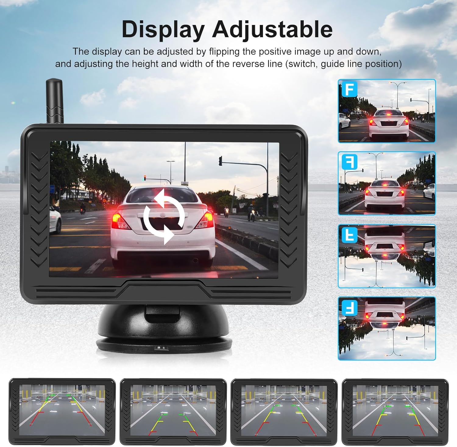 Hodozzy Kit Telecamera Retromarcia Digitale Wireless - immagine 4