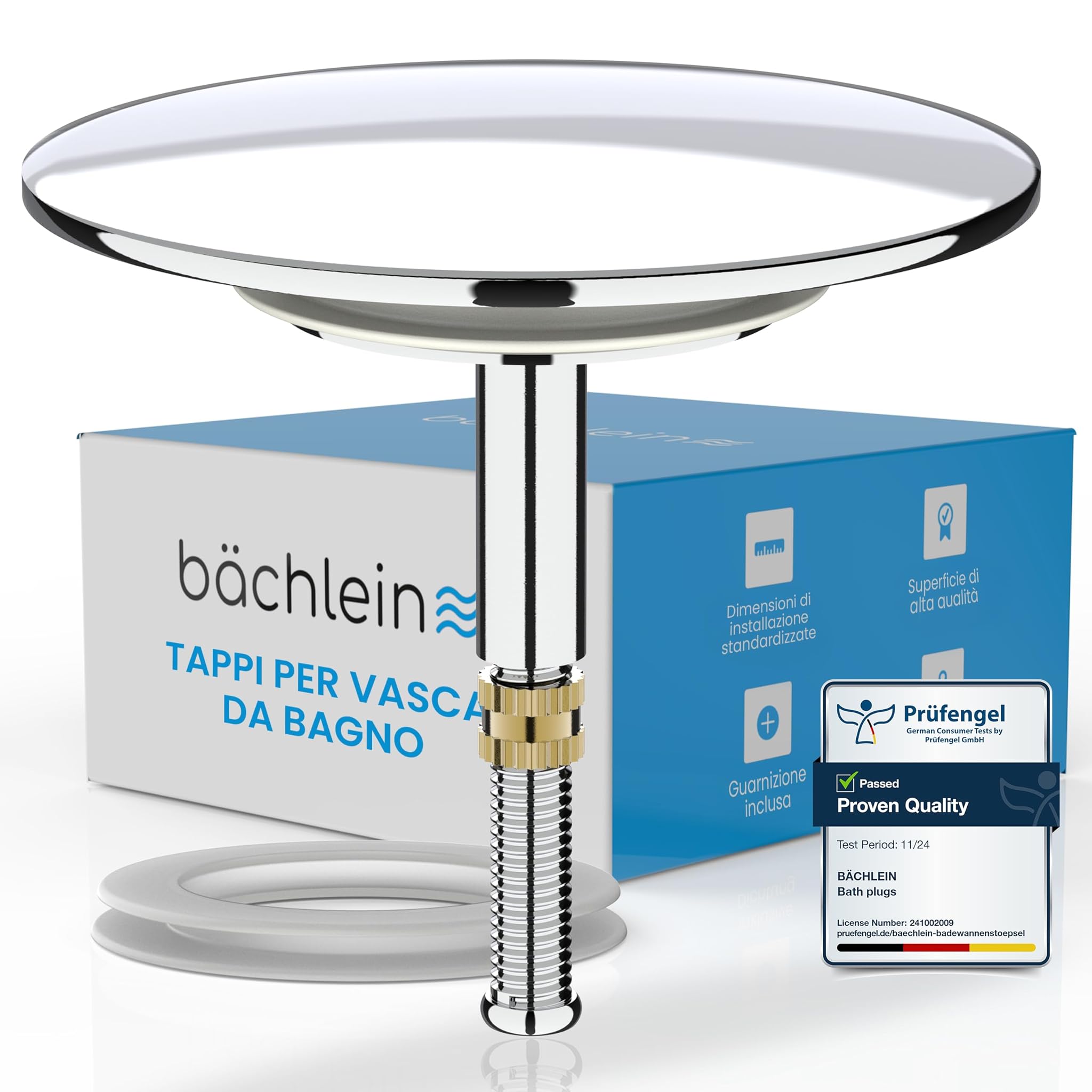 Bächlein Tappo per Vasca Universale - Ottone Massiccio