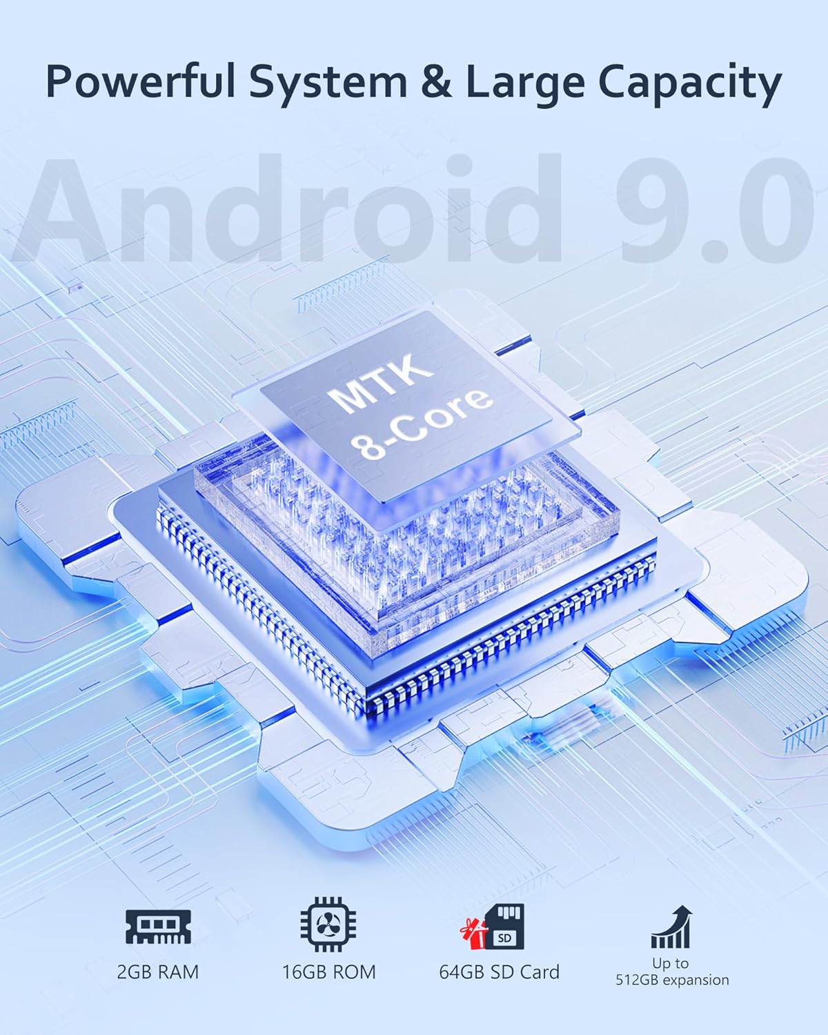 Lettore MP3 80GB con Wi-Fi e Bluetooth, Blu - immagine 4