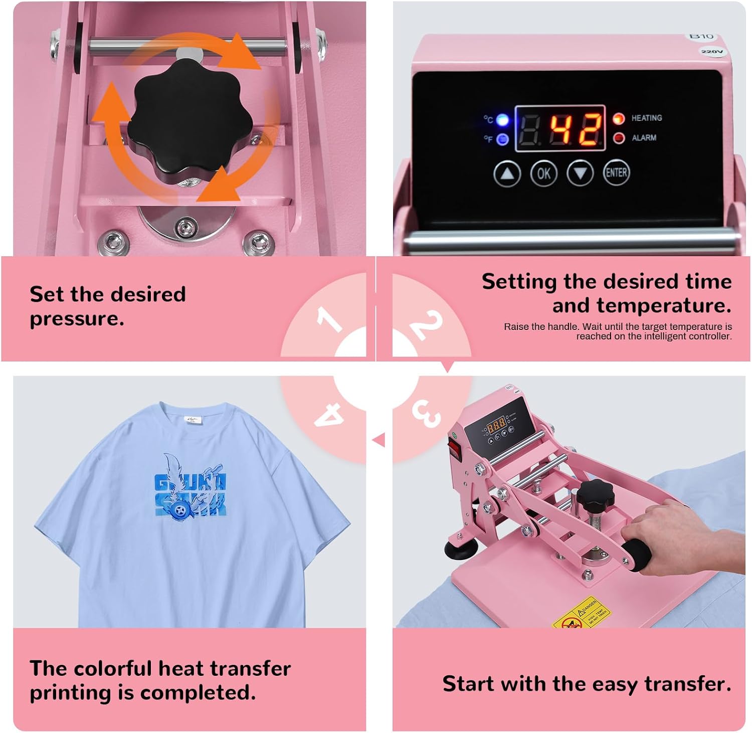 Pressa per Trasferimento di Calore 30x23cm - immagine 5