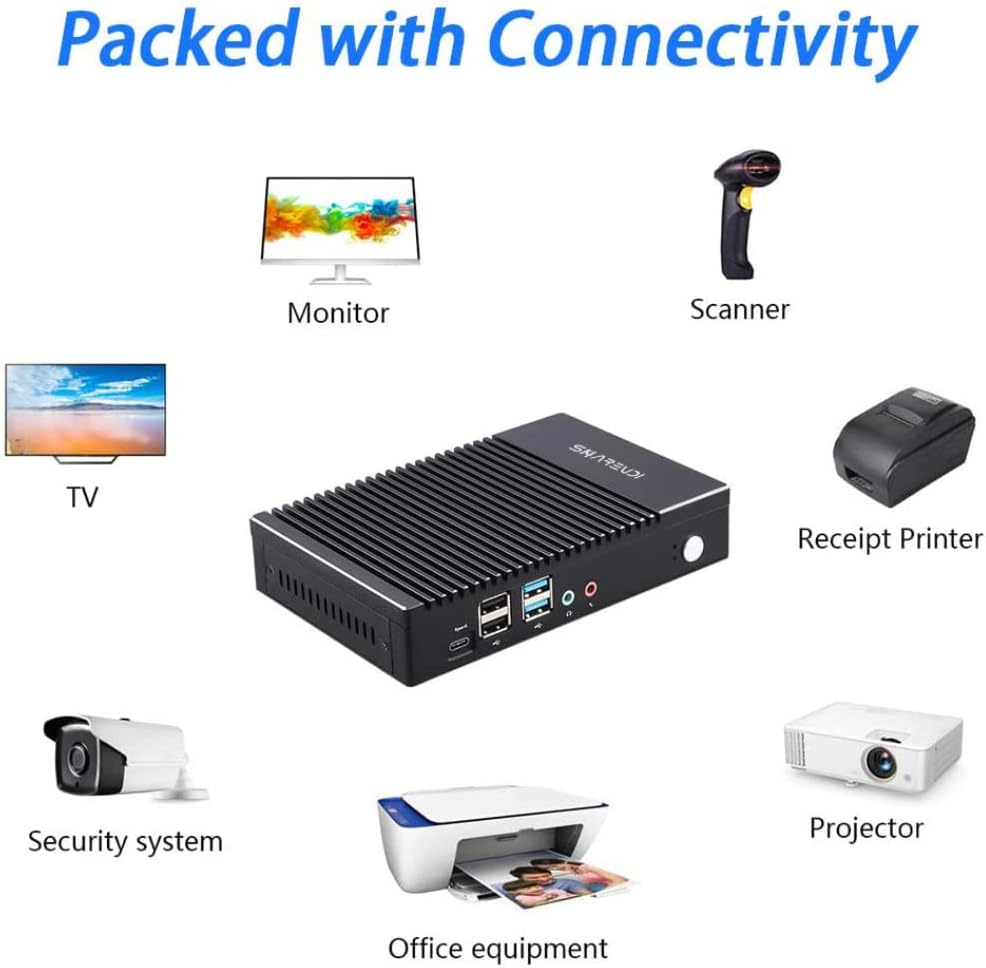 Sharevdi Fanless Mini PC AMD A6 1450 Win 10 Pro - immagine 5