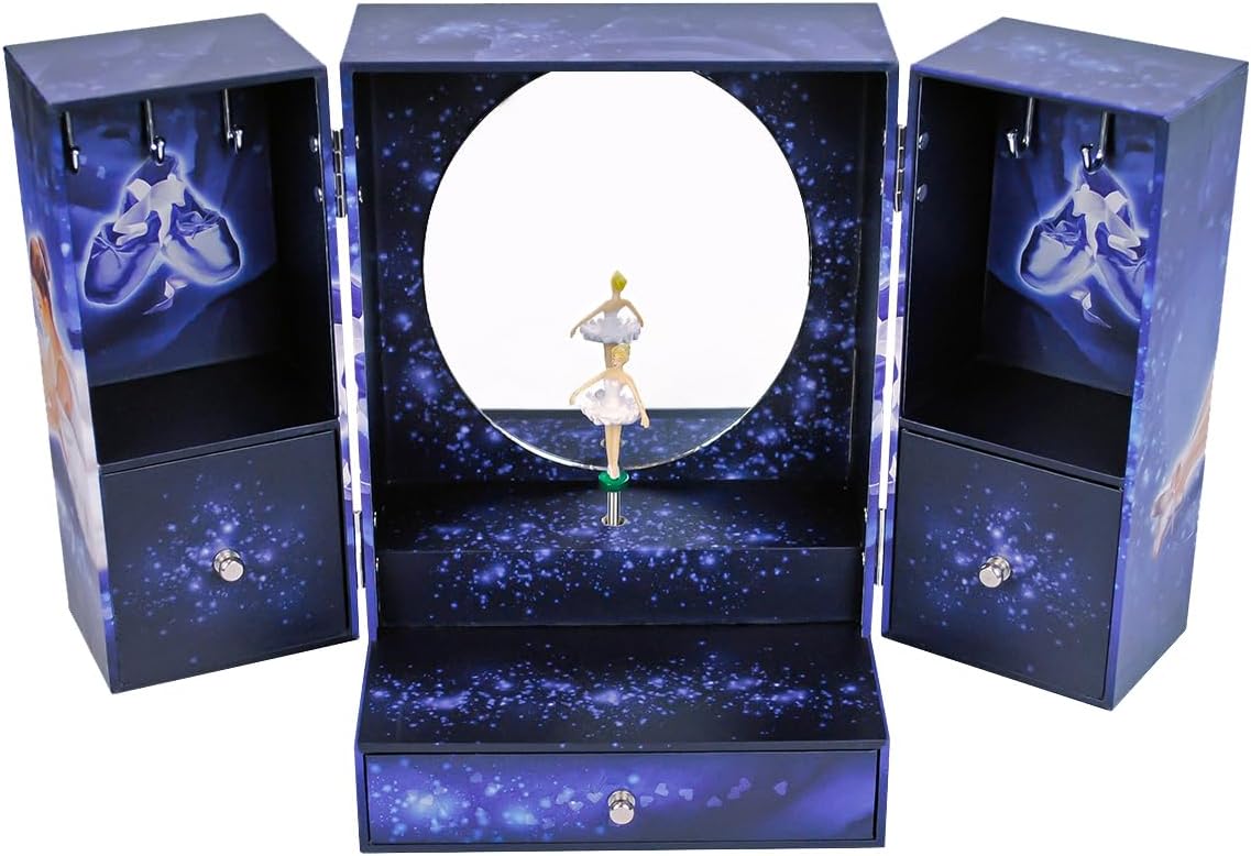 Trousselier - Scatola Musicale Ballerina, Blu Marino - immagine 1