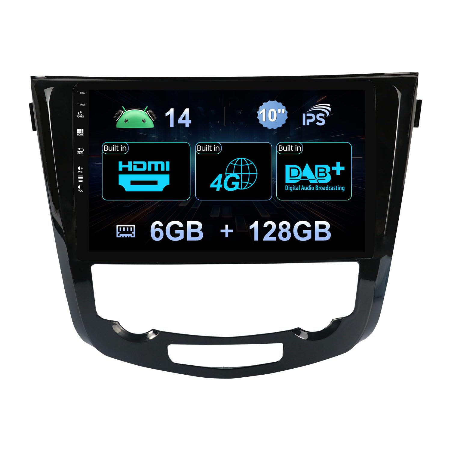 Autoradio Android 10" IPS per Nissan X-Trail/Qashqai