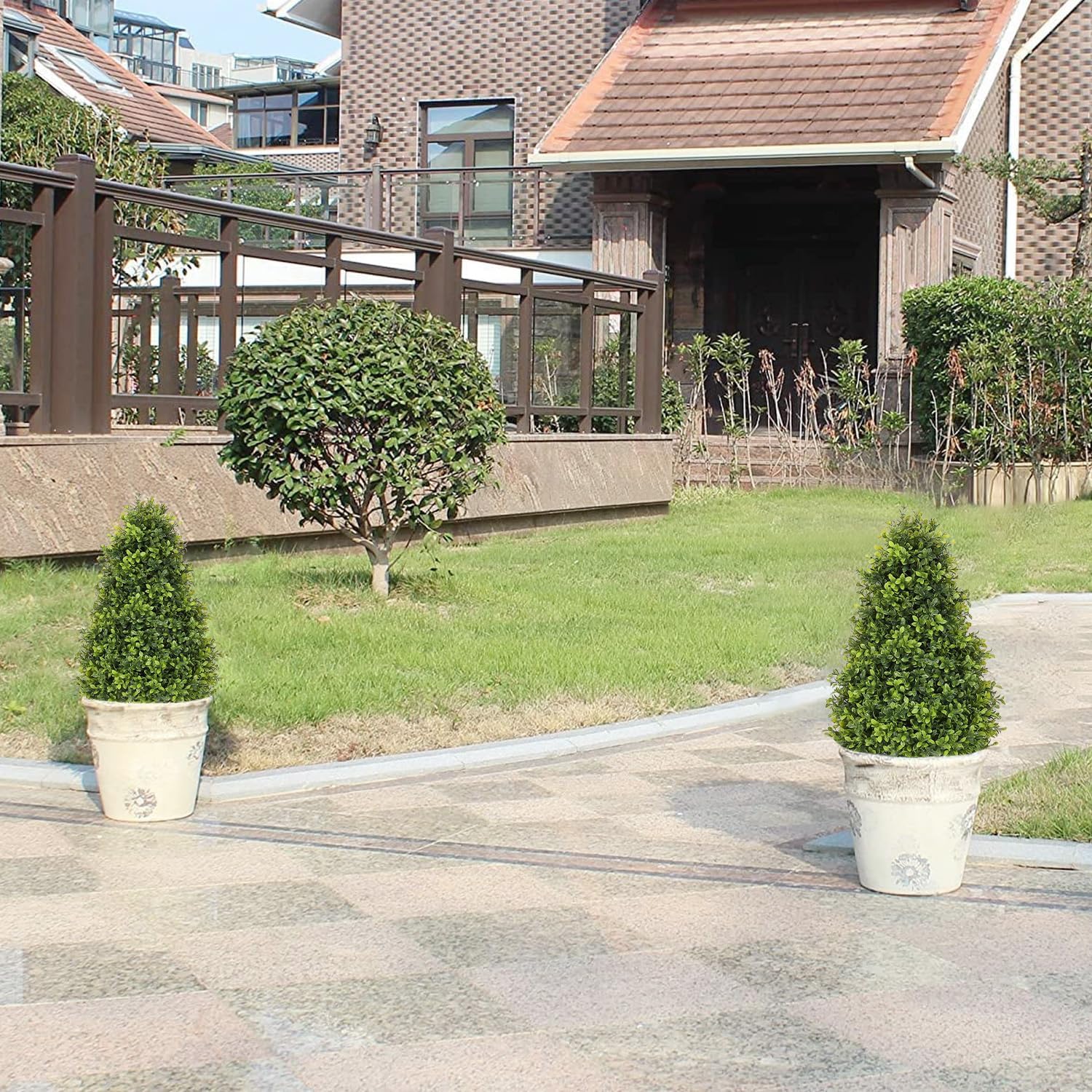 Set 2 Alberi Artificiali per Esterni 76,2 cm - immagine 8