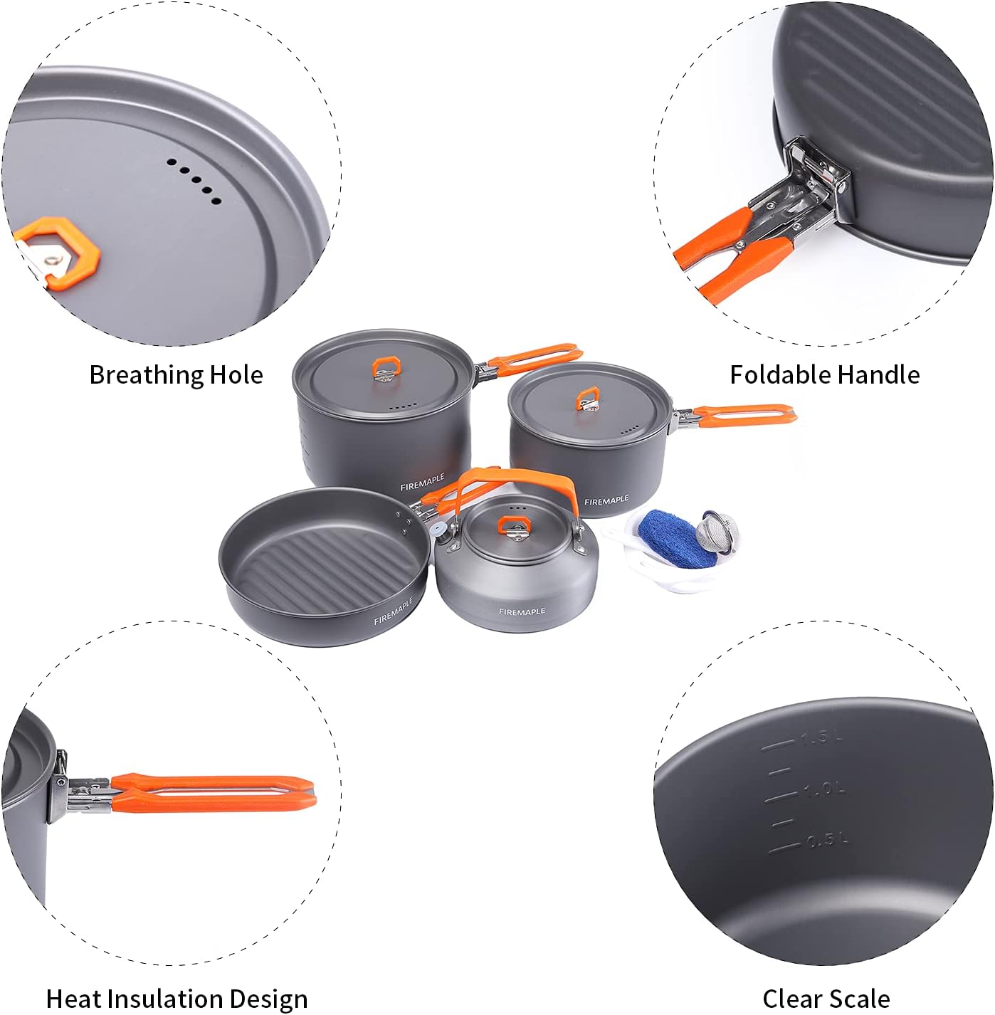 Fire-maple 12 PCS Set Pentole Campeggio - immagine 3