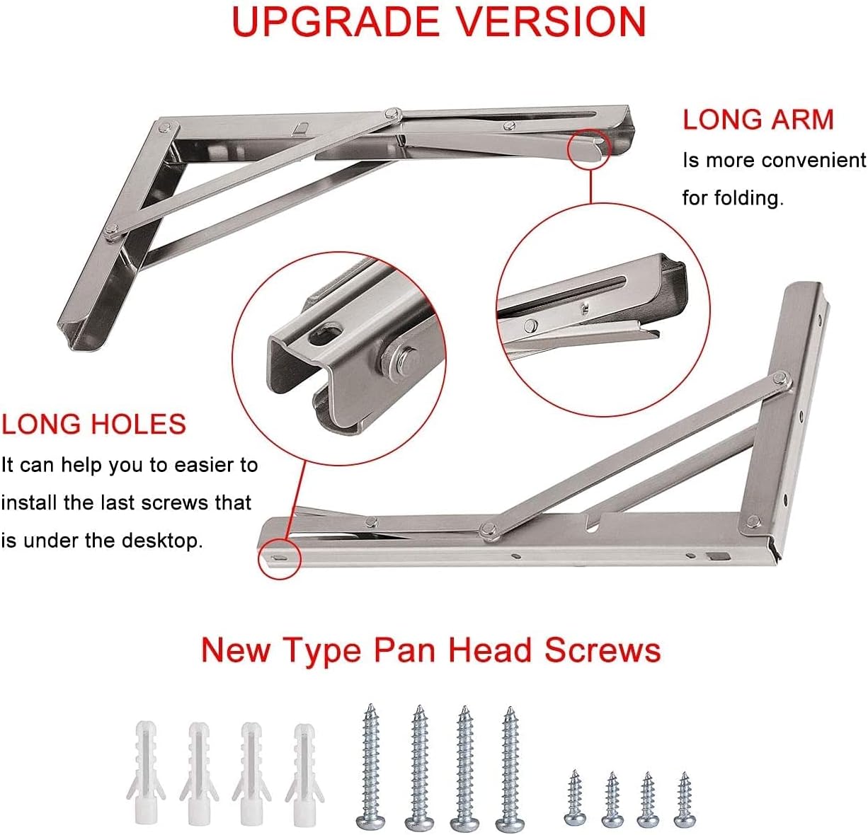 Yumore Staffe Pieghevoli per Mensole 600mm, 2 pezzi - immagine 6