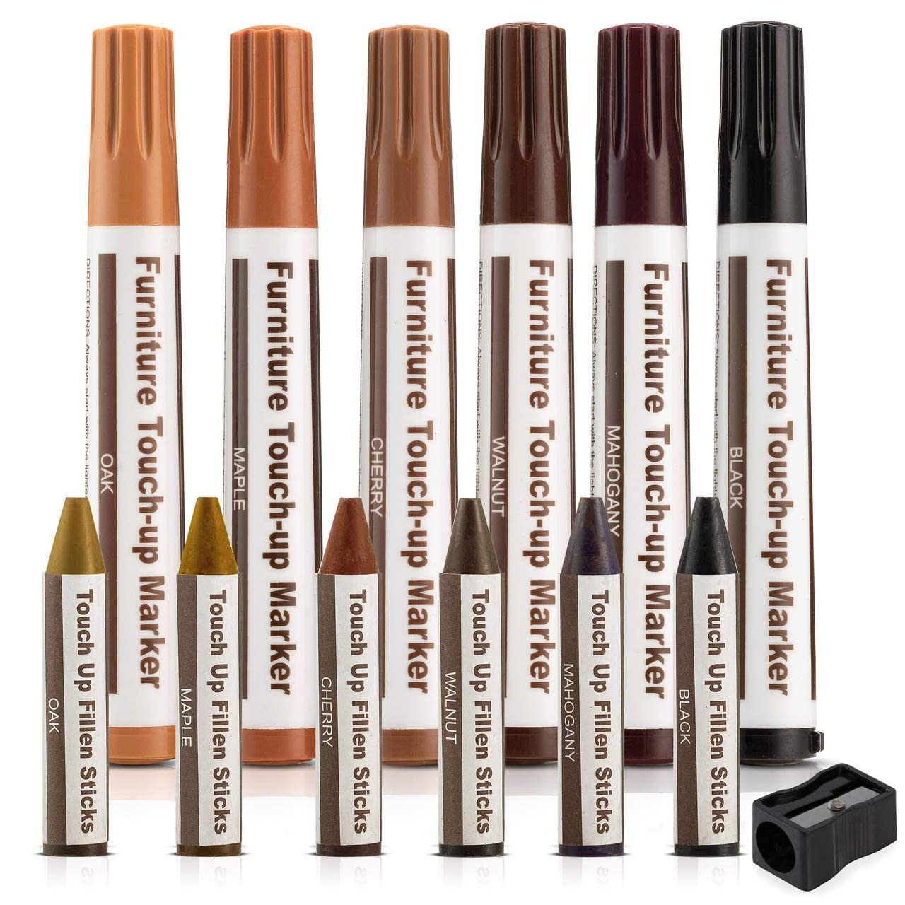 Escest - Kit Riparazione Mobili 13 Pezzi 6 Colori