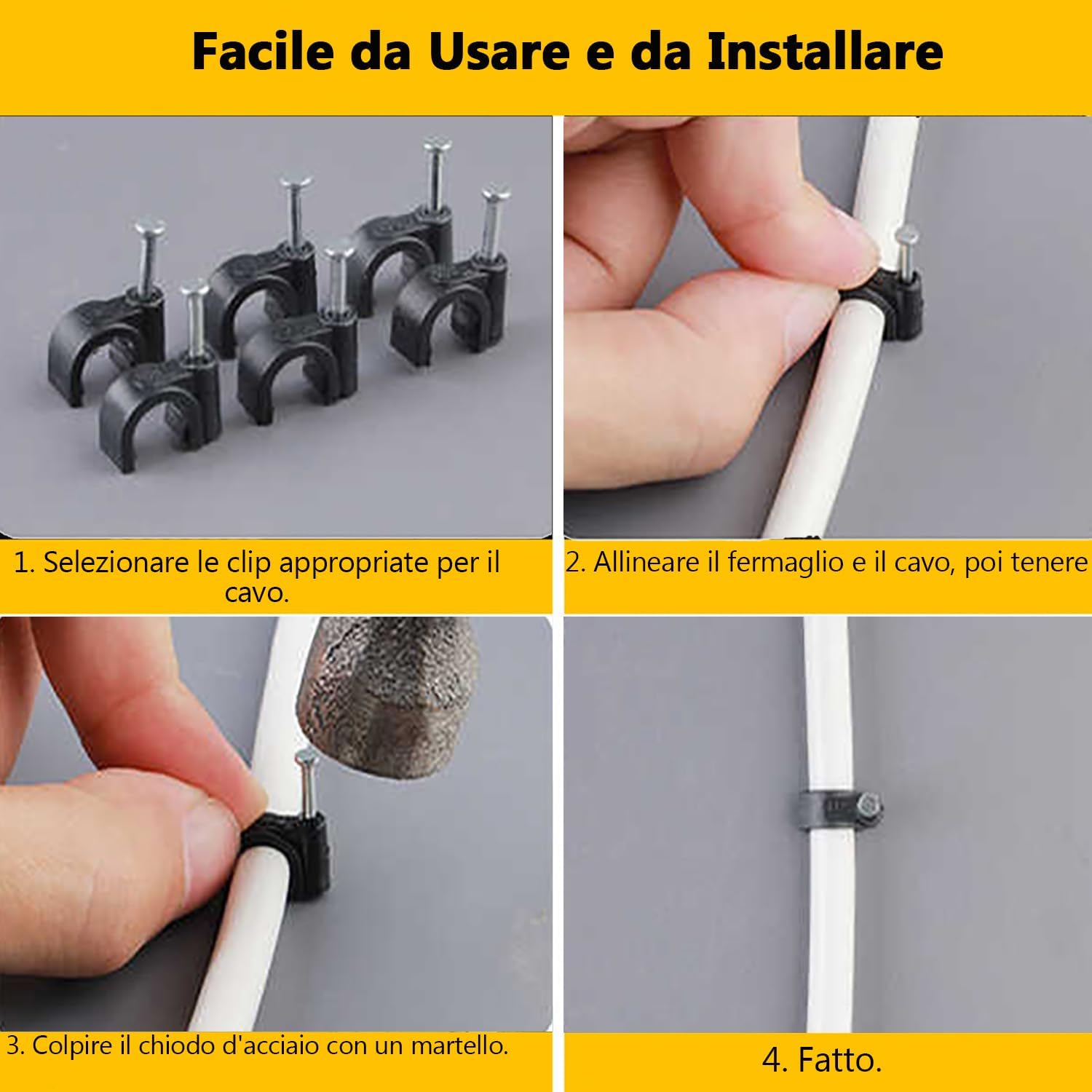 Fermacavi Rotondi 8mm (100 Pezzi) - immagine 6