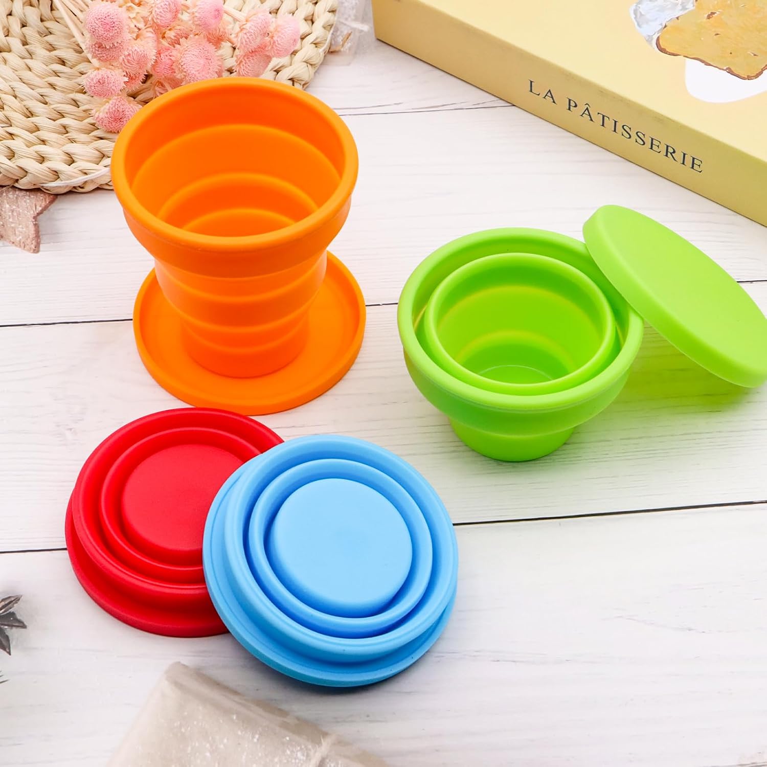 Borisca Bicchiere Pieghevole Silicone 200ML (4 Pezzi) - immagine 6