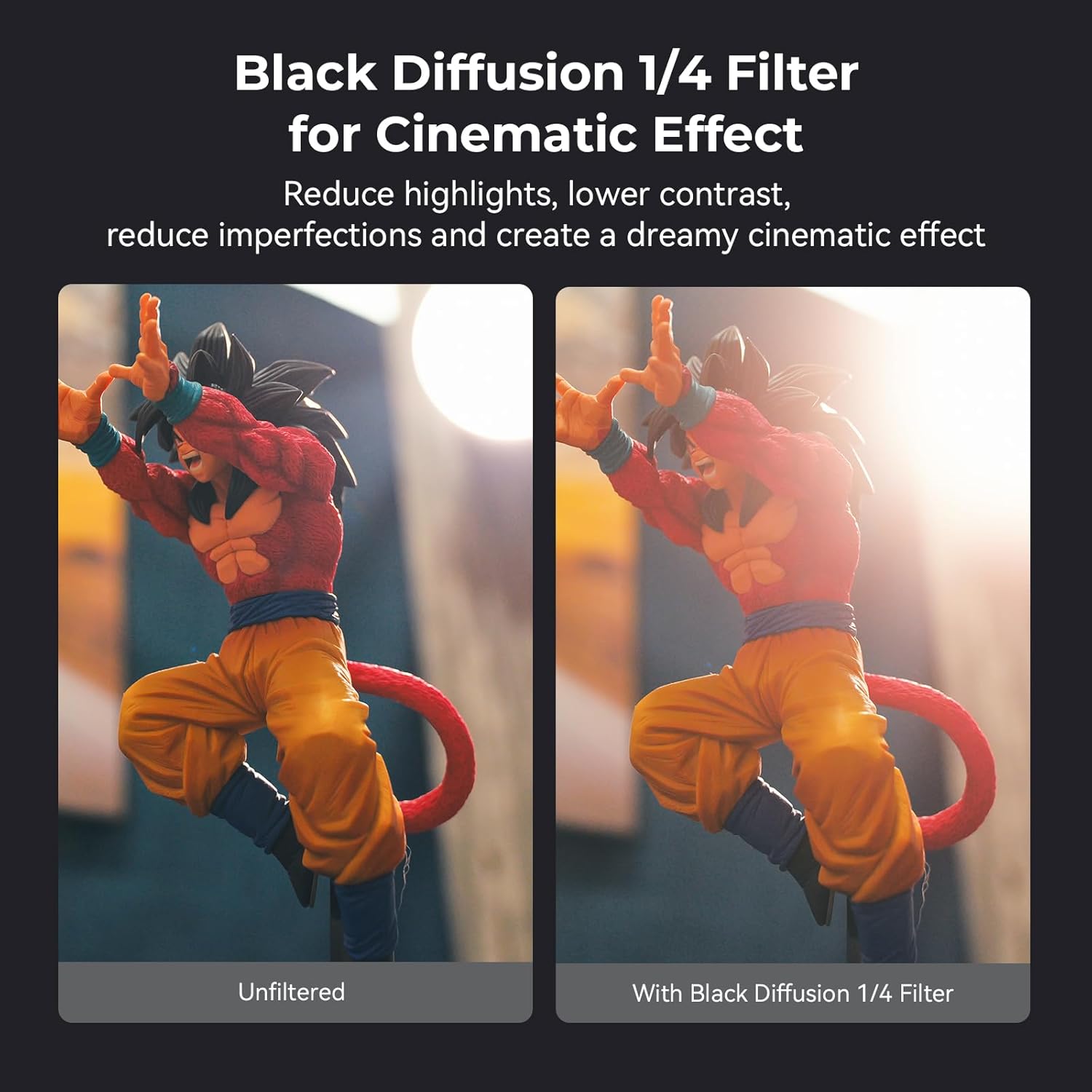 SMALLRIG Filtro Diffusione Nero 1/4" per Matte Box 4x5.65" - immagine 2