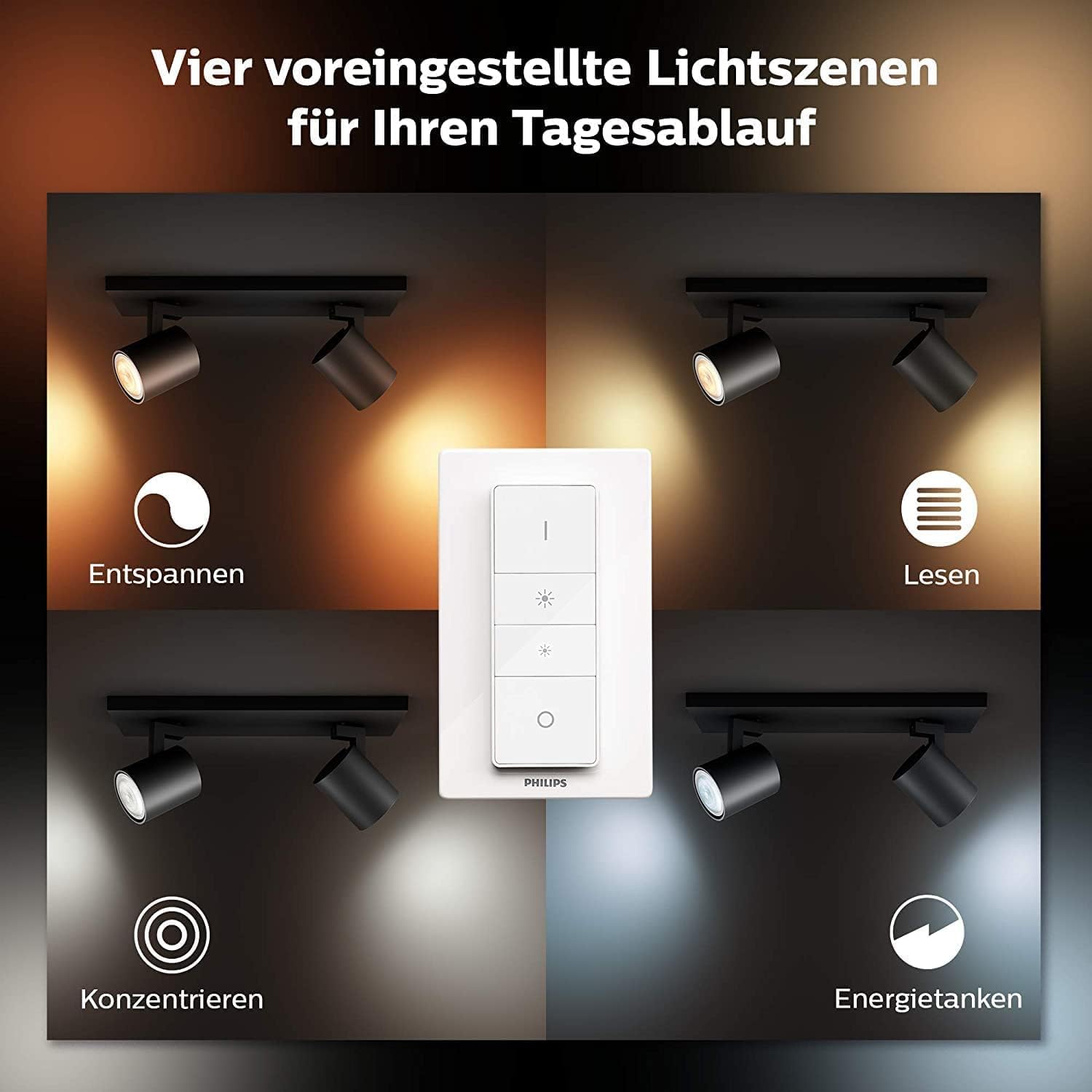 Philips Hue Illuminazione da soffitto, Nero - immagine 5