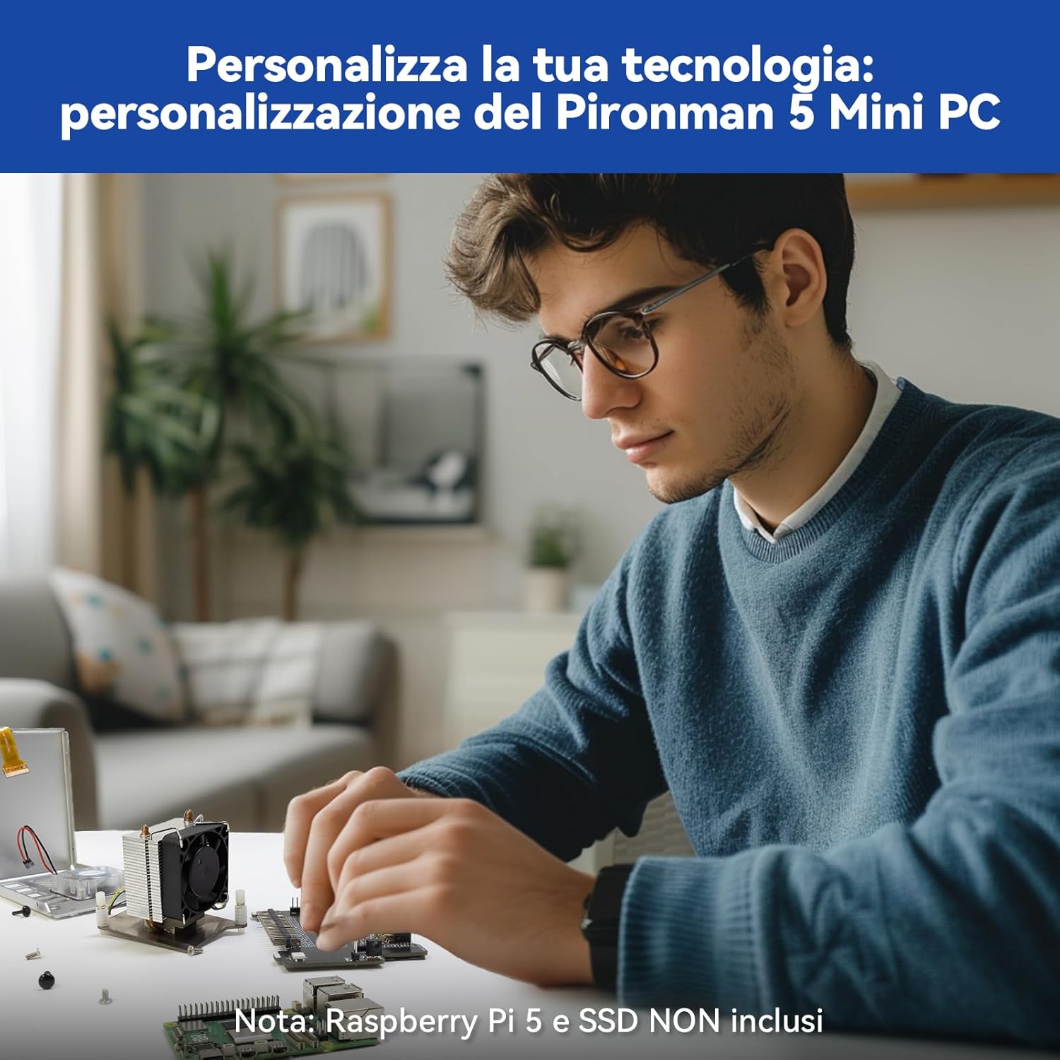 Pironman 5 NVMe M.2 SSD Case per Raspberry Pi 5 - immagine 8