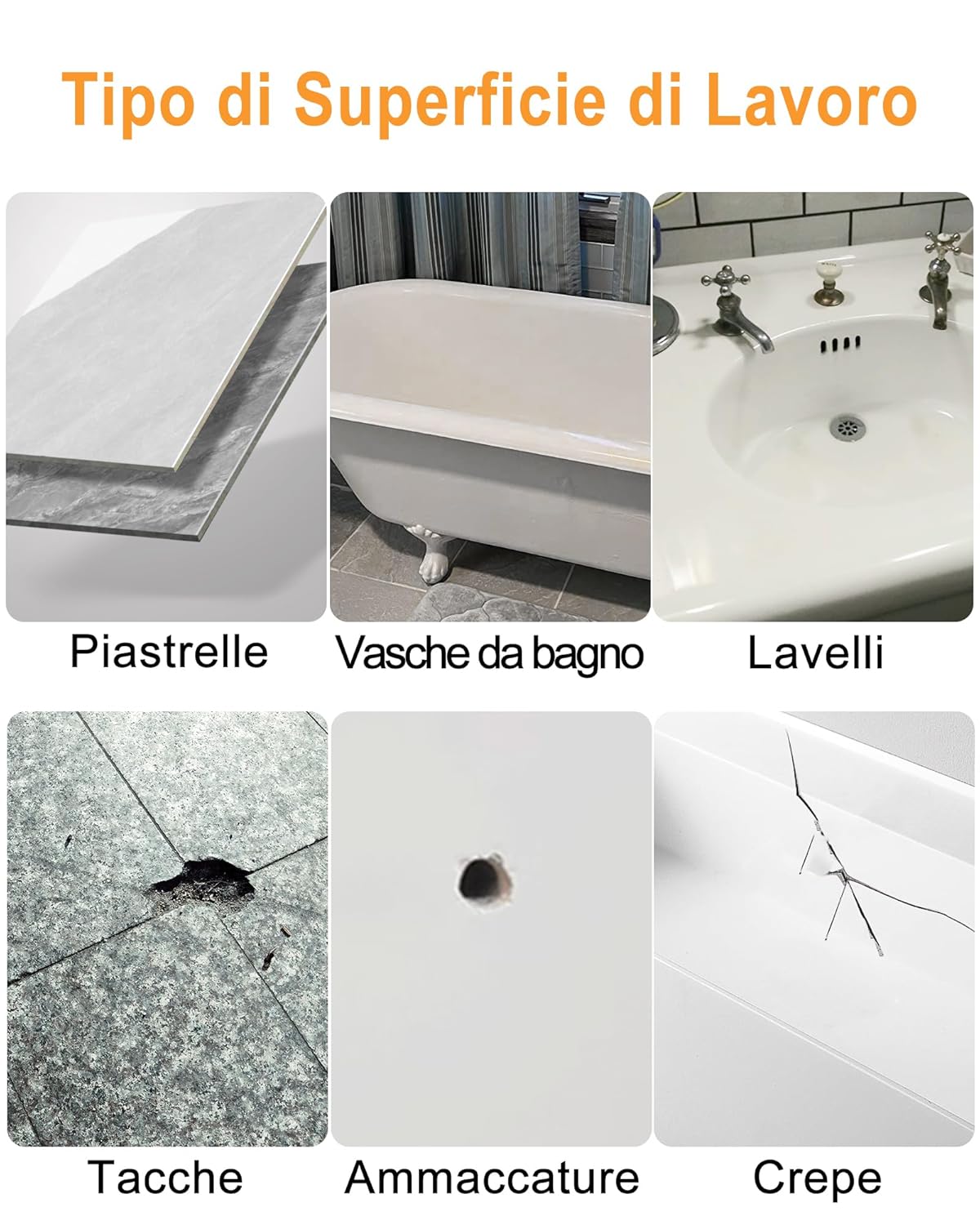Beanewone Kit Riparazione Piastrelle e Vasca da Bagno - immagine 3