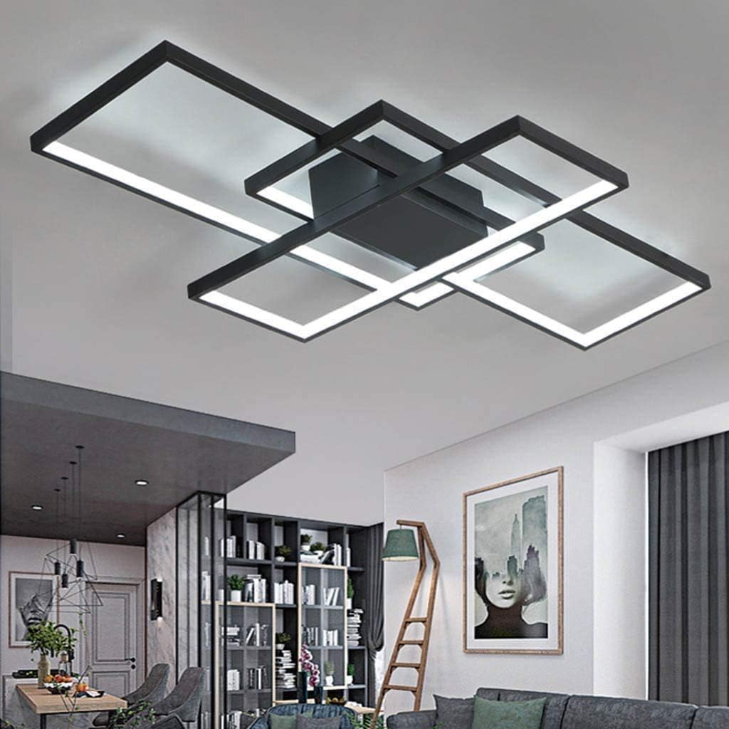 Jsz Lampada Soffitto LED Dimmerabile 90cm, Nero - immagine 8