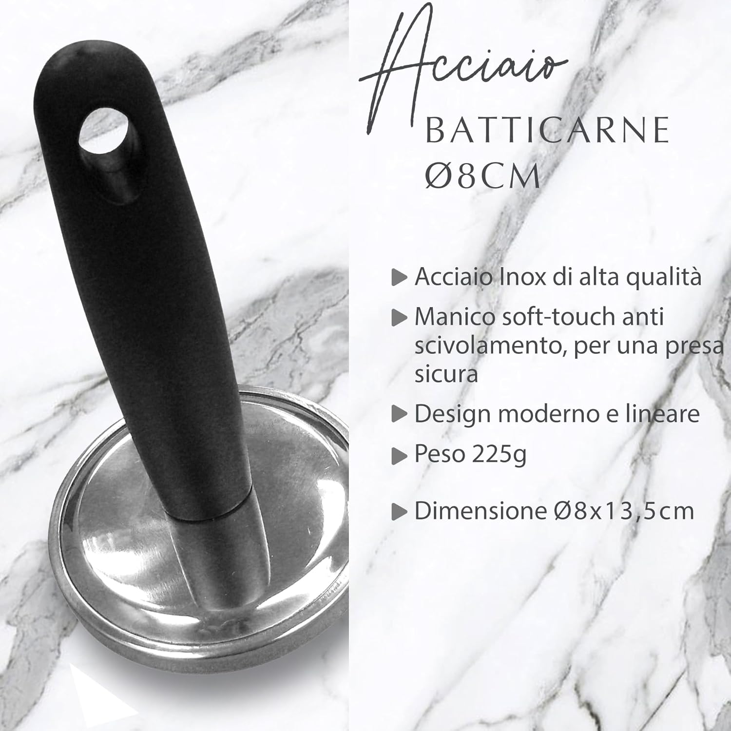 Fackelmann Batticarne in Acciaio, Argento - immagine 3