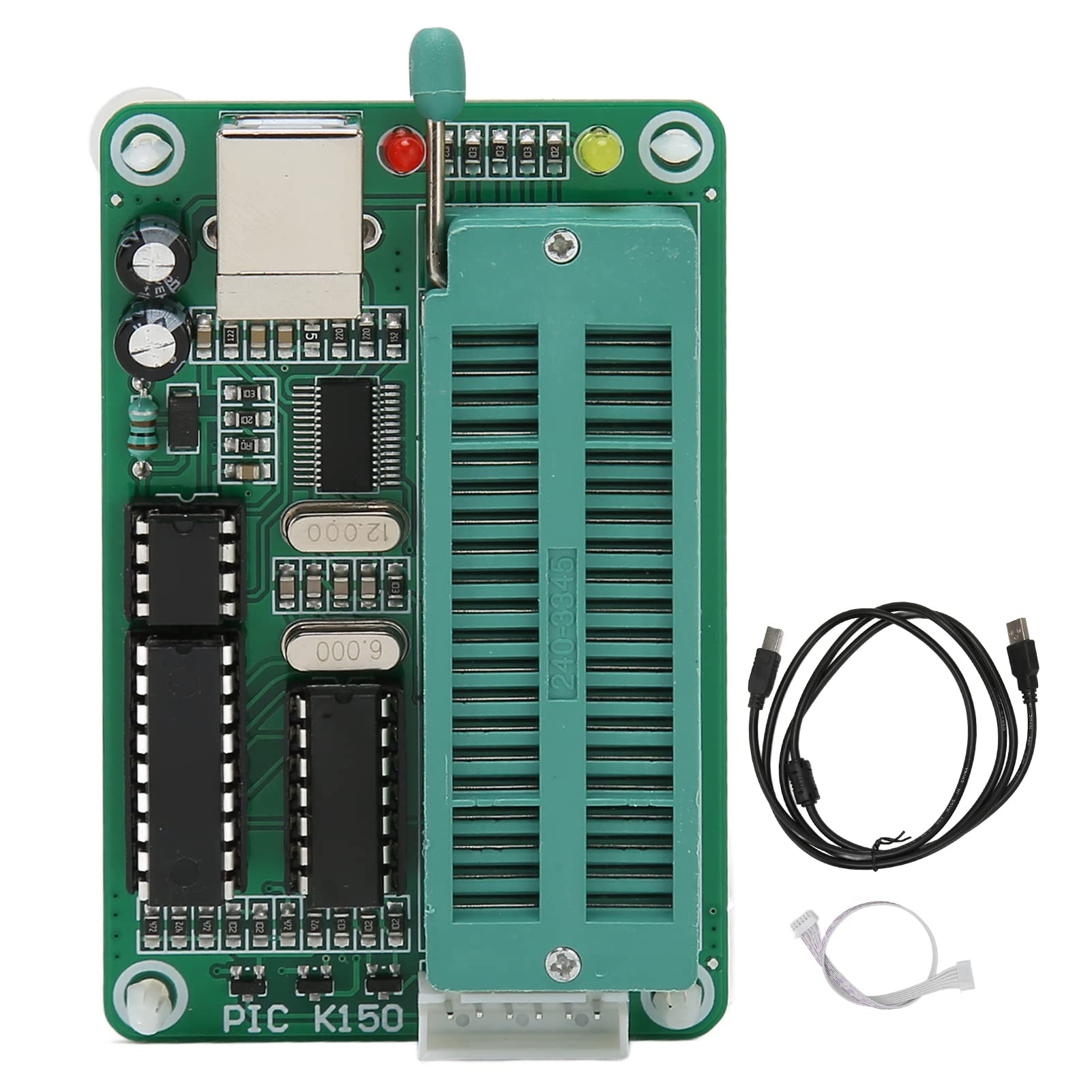 Microcontrollore PIC K150, Programmatore Microcontrollore PIC, Programmatore USB K150 con Presa di Programmazione Dip a 40 Pin, per Masterizzazione Chip PIC, Lettura, Crittografia