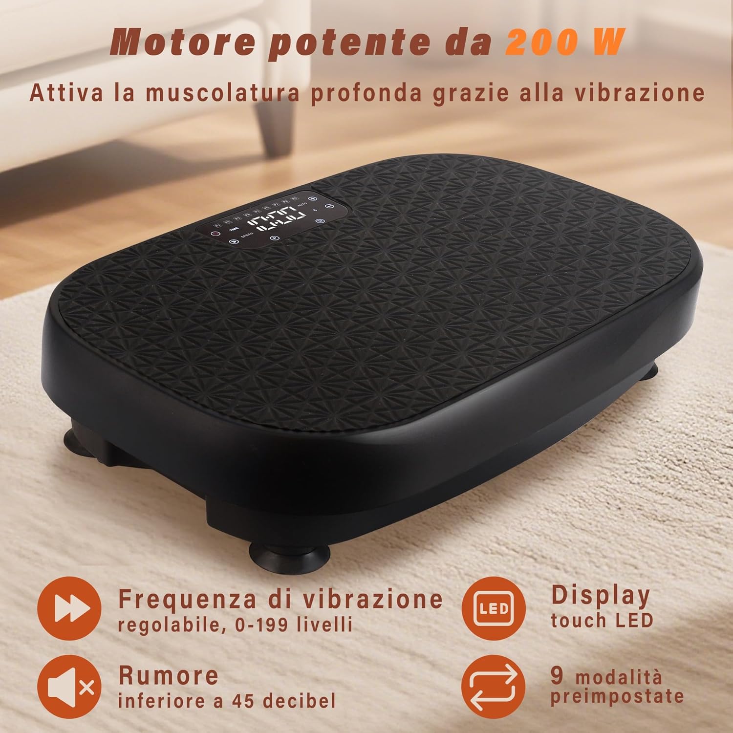 Pedana Vibrante Dimagrante con Display LED e Telecomando - immagine 2