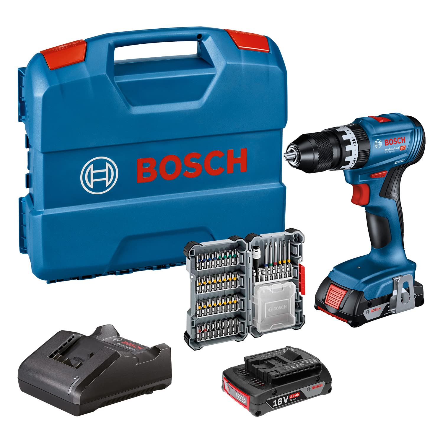 Bosch Professional 18V System Trapano Avvitatore GSB 18V-45