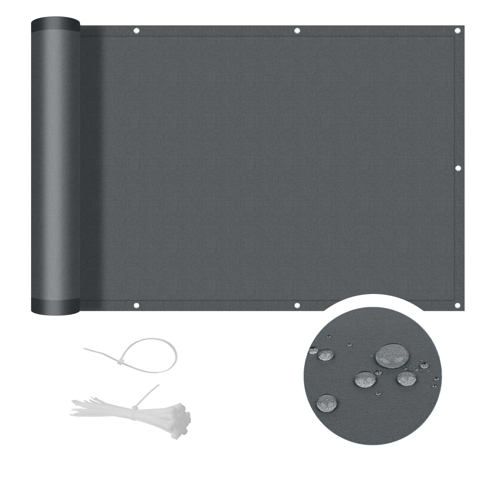 COOL AREA Frangivista Balcone in PES 90x900cm, Antracite