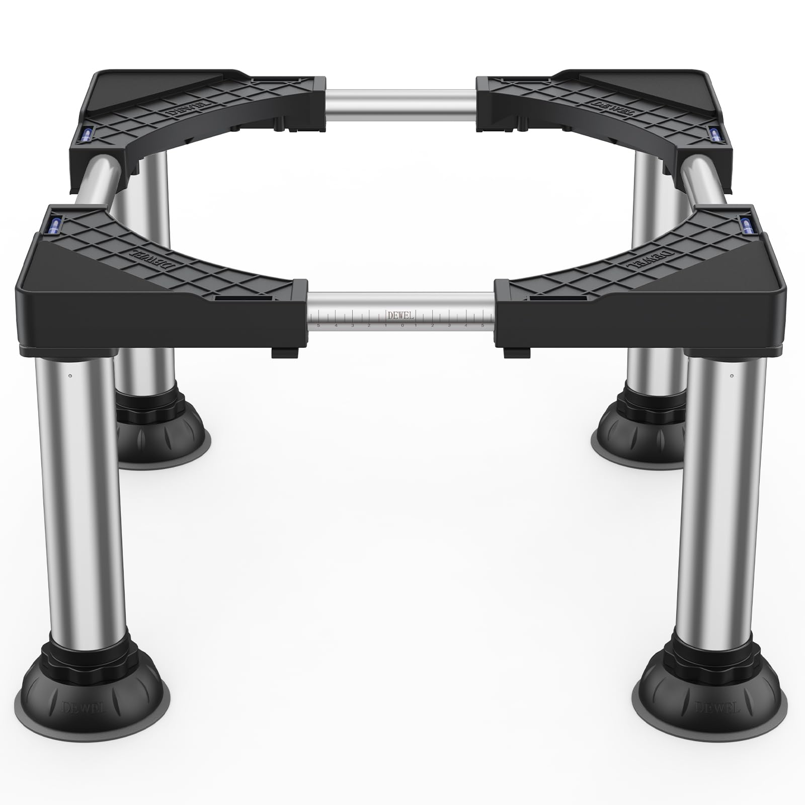 DEWEL Base Frigorifero con 4 Piedini a Ventosa, Nero