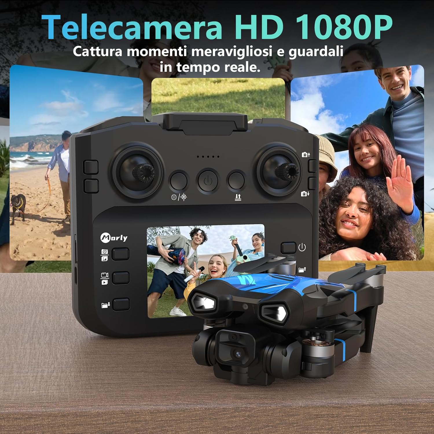 Morlyrctooy M18LCD Mini Drone con Fotocamera 1080P - immagine 3