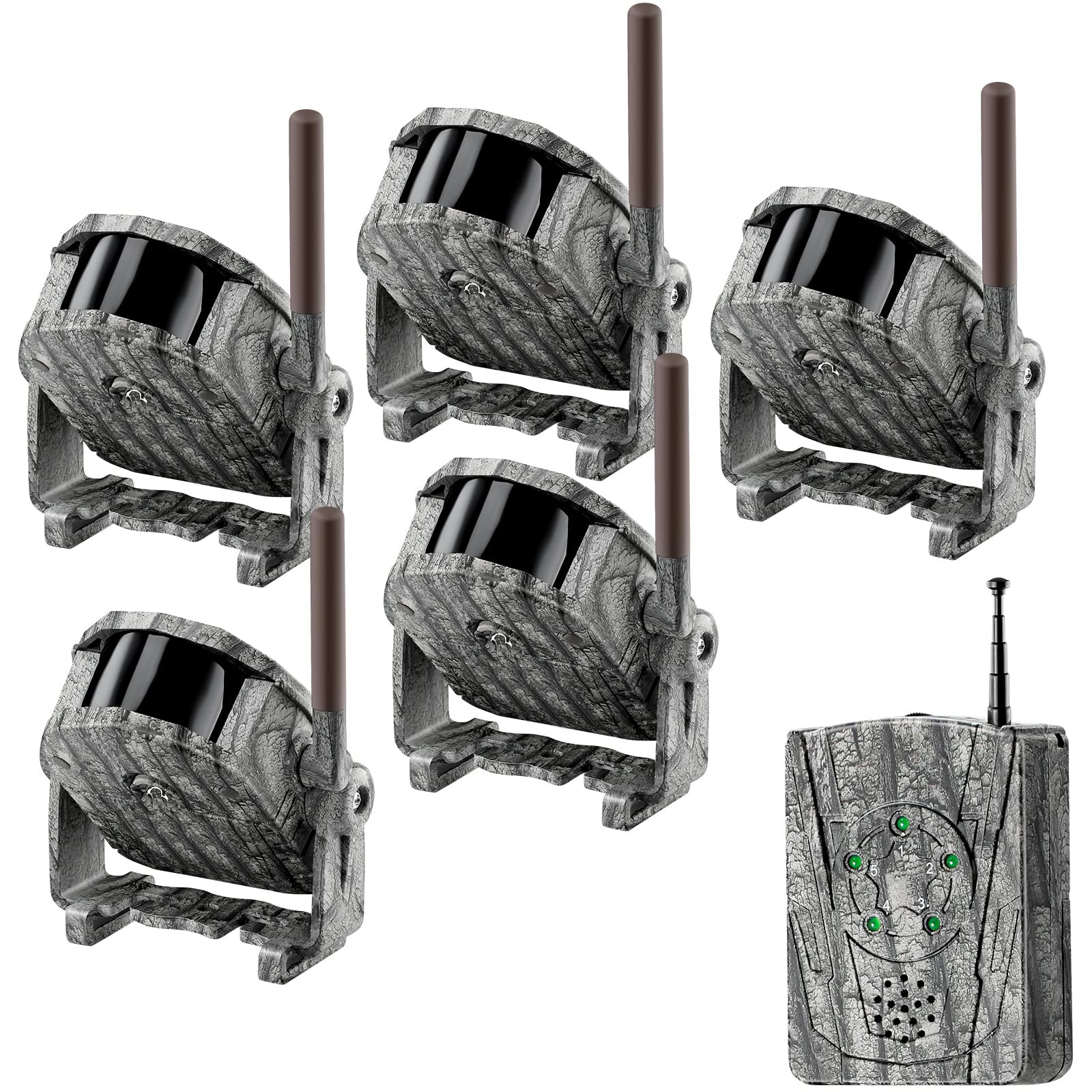 Dowesyeen Sensore Movimento Wireless 984ft - Kit 5 Rilevatori