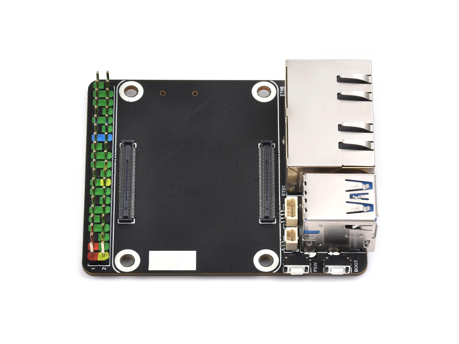 Waveshare Mini Dual Gigabit Ethernet Base Board, Mini-Computer Kit, Compatible with Raspberry Pi Compute Module 5 (NOT Included), for All Variants of CM5, Board Only