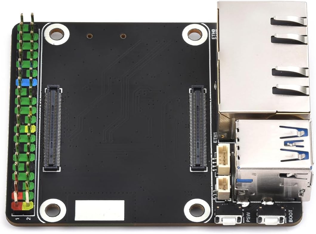 Waveshare Mini Dual Gigabit Ethernet Base Board, Mini-Computer Kit, Compatible with Raspberry Pi Compute Module 5 (NOT Included), for All Variants of CM5, Board Only - immagine 1