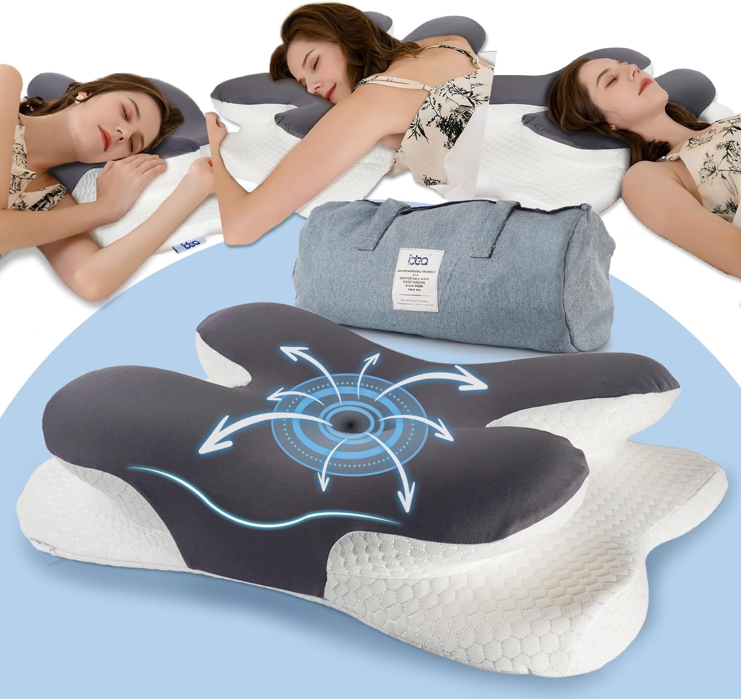 Idea Cuscino Cervicale Memory Foam Ortopedico - immagine 1
