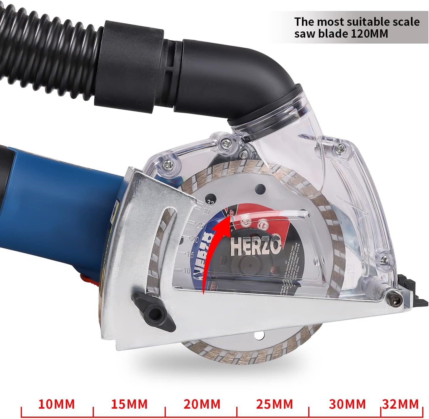 HERZO Cuffia Aspirazione con Slitta 115/125 mm - immagine 5