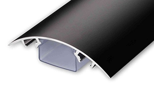 Alunovo Canalina Cavi Alluminio Nero Opaco 120 cm