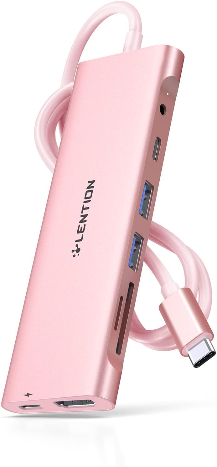 Lention Hub USB C 8-in-1 con HDMI 4K e PD 100W - immagine 1