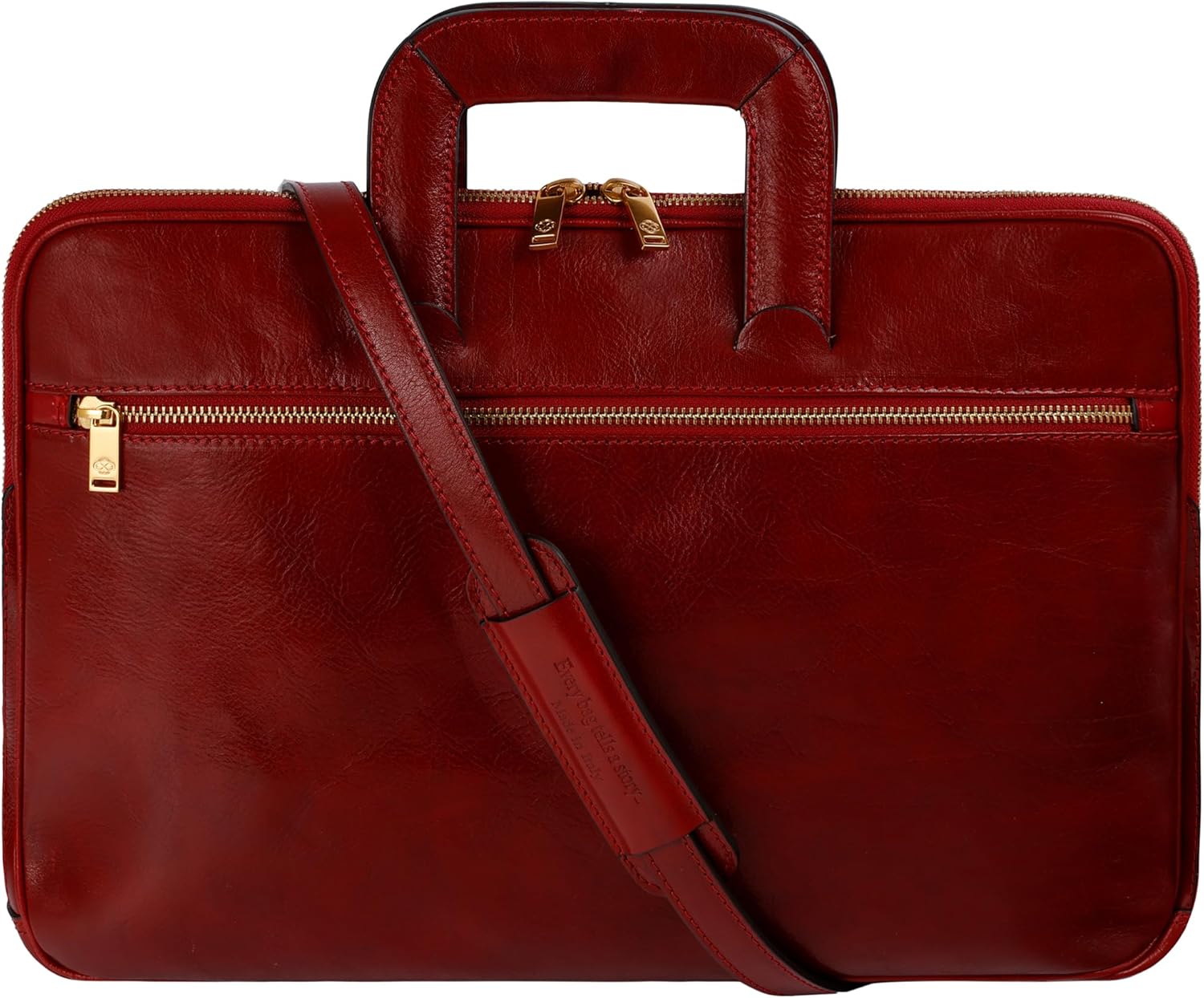 Time Resistance Borsa Messenger Slim per Laptop, Marrone scuro - immagine 1