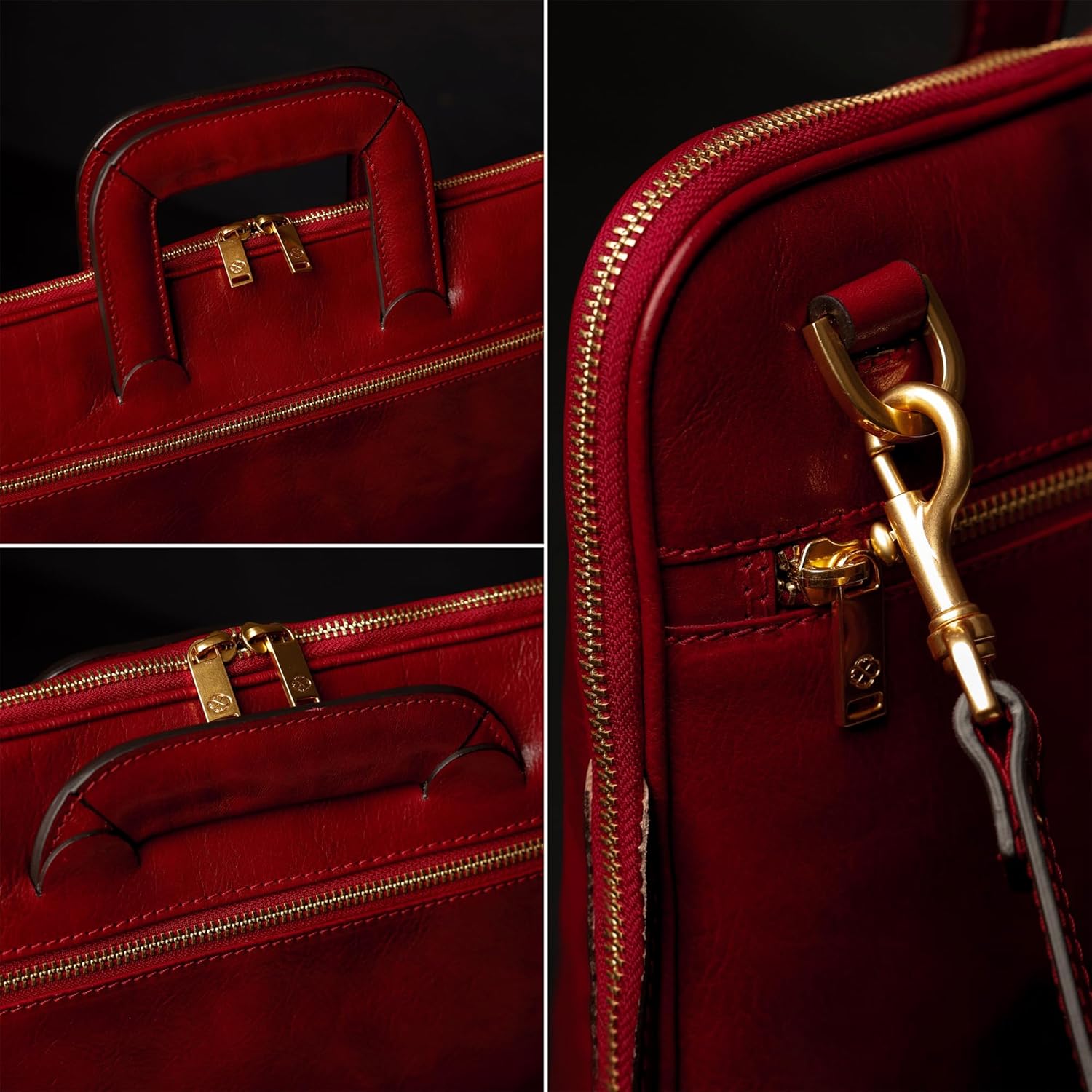 Time Resistance Borsa Messenger Slim per Laptop, Marrone scuro - immagine 4