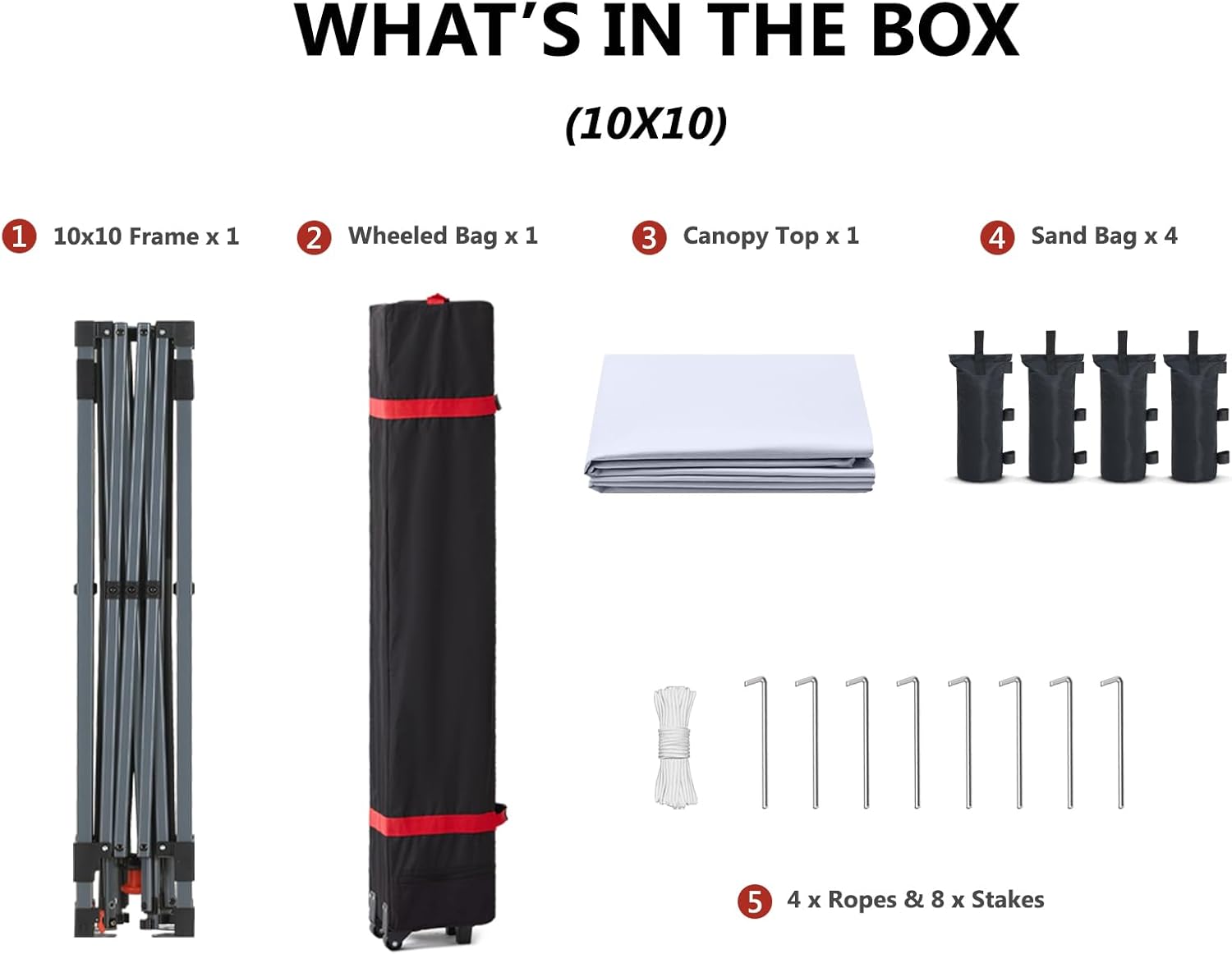 Abccanopy Gazebo Commerciale Pop-Up 3x3m, Bianco - immagine 7